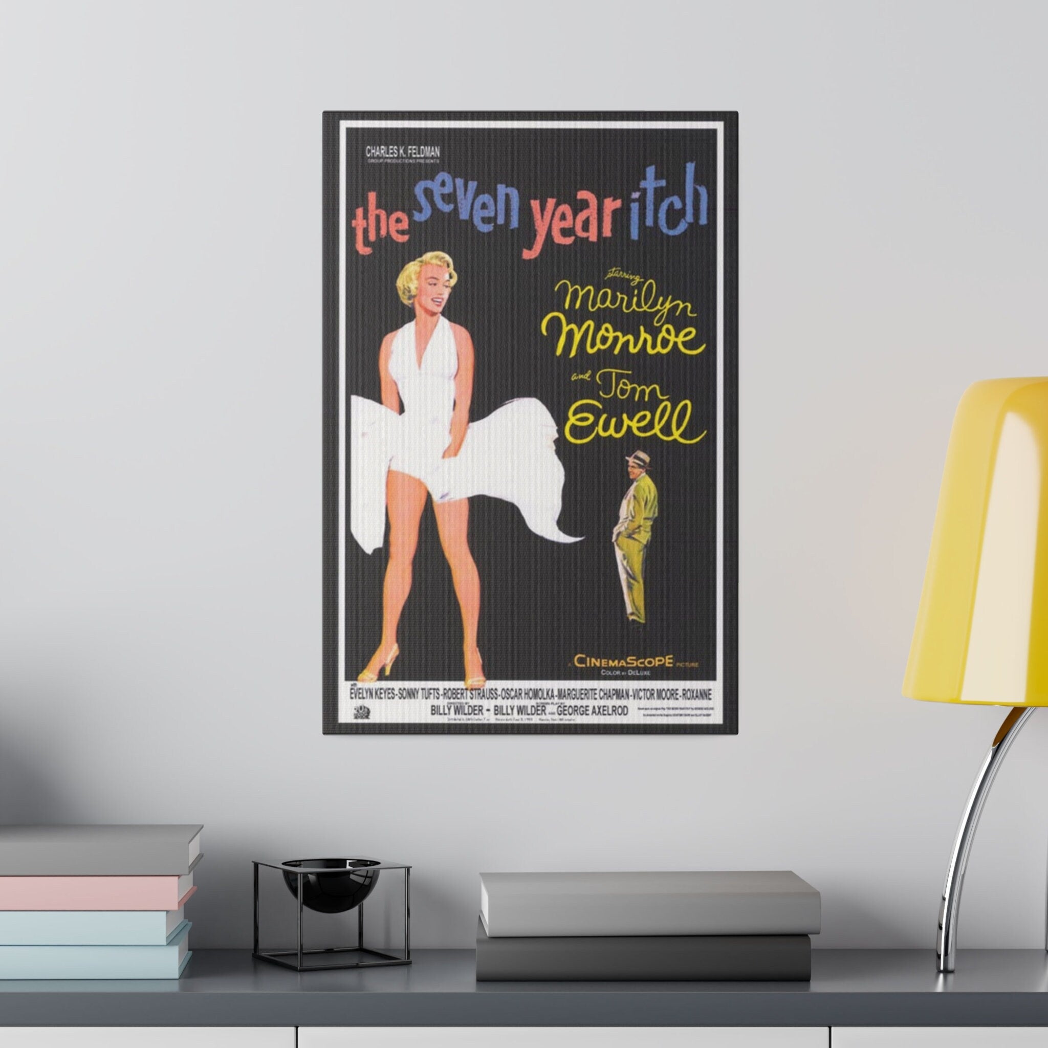 Marilyn Monroe The Seven Year Itch Movie Poster Custom Canvas Wall Print