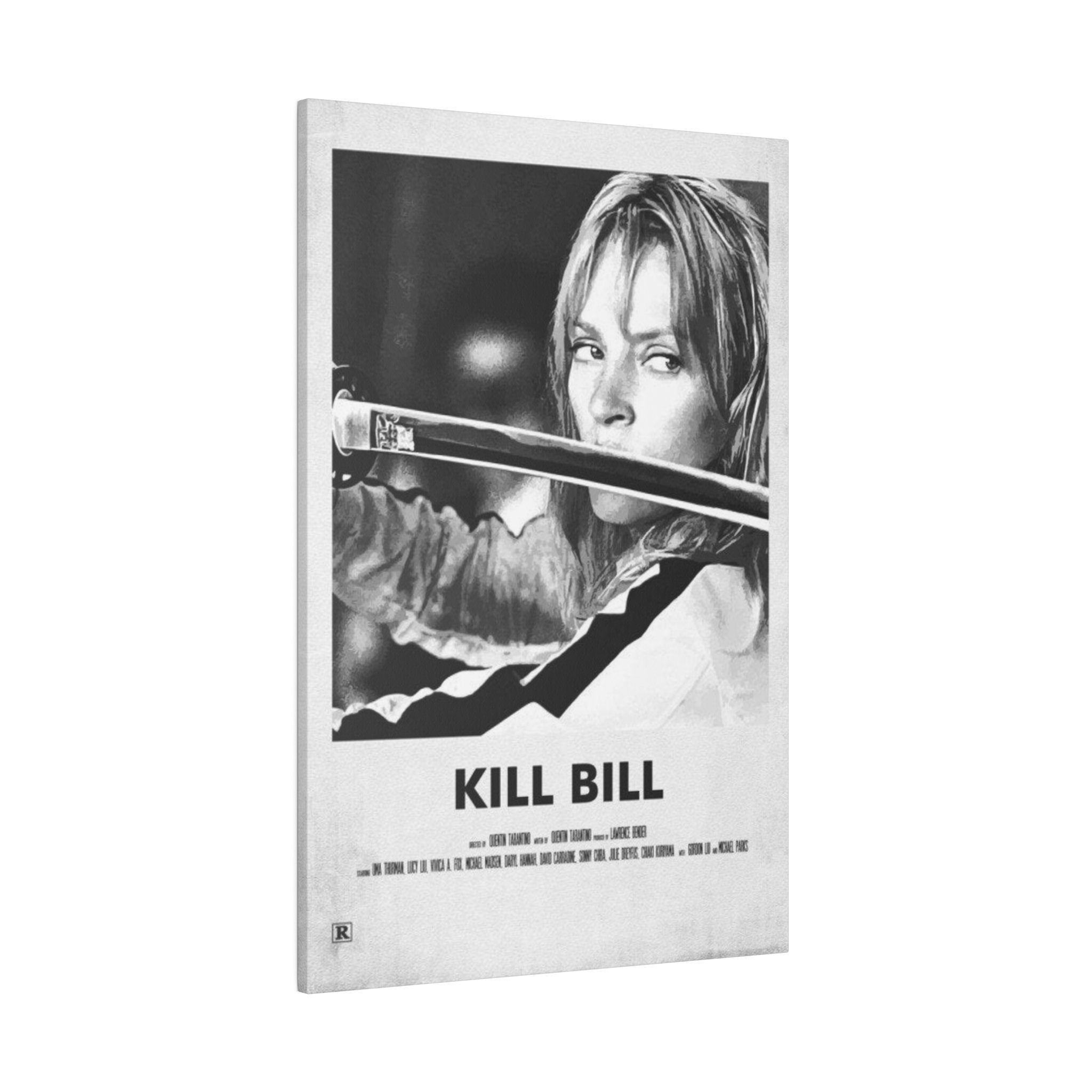 Kill Bill B/W Movie Poster Custom Canvas Wall Print