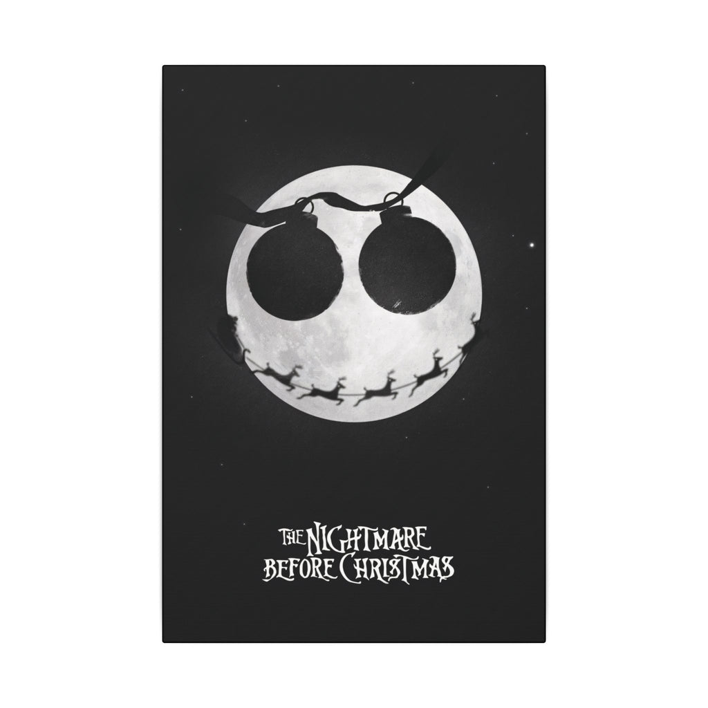 The Nightmare Before Christmas Minimalist Moon Canvas Wall Print