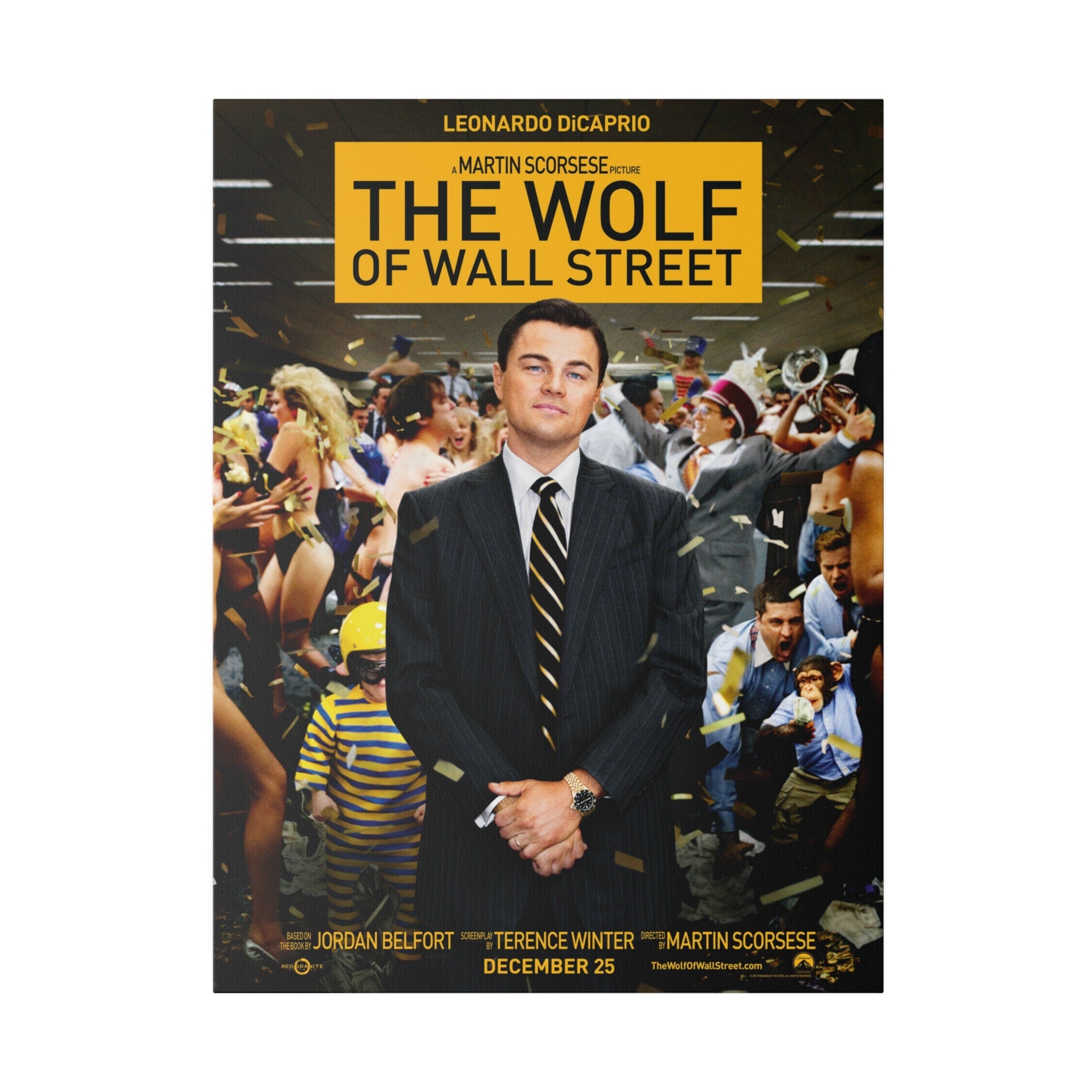 The Wolf Of Wall Street Movie Poster Custom Canvas Wall Print
