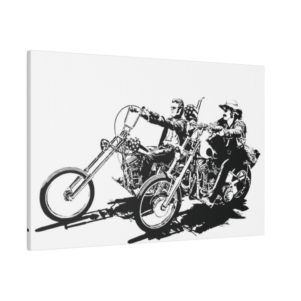 Easy Rider B/W Sketch Custom Canvas Wall Print