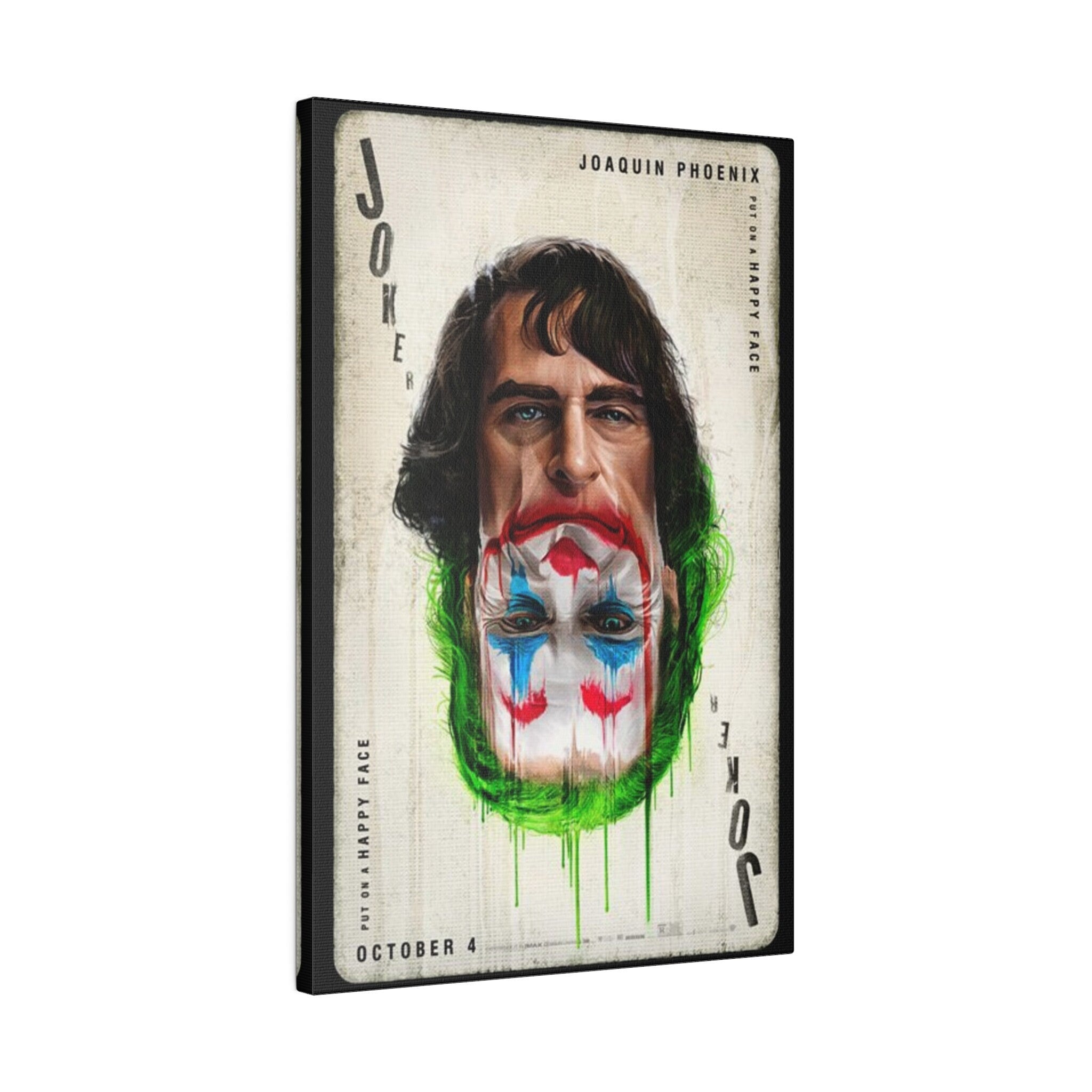 Joker Abstract Playing Card Movie Poster Custom Canvas Wall Print