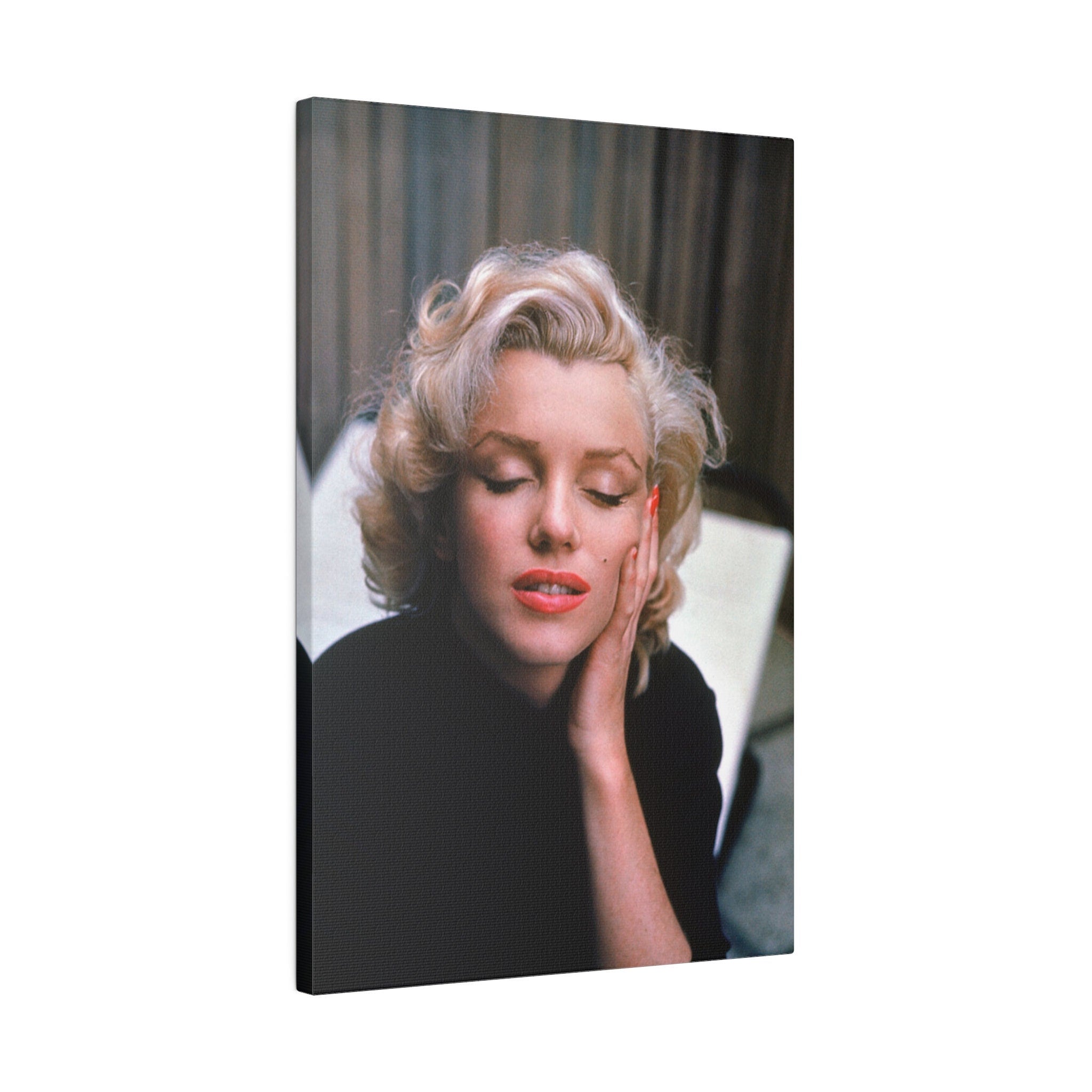 Marilyn Monroe Color Photograph Custom Canvas Wall Print