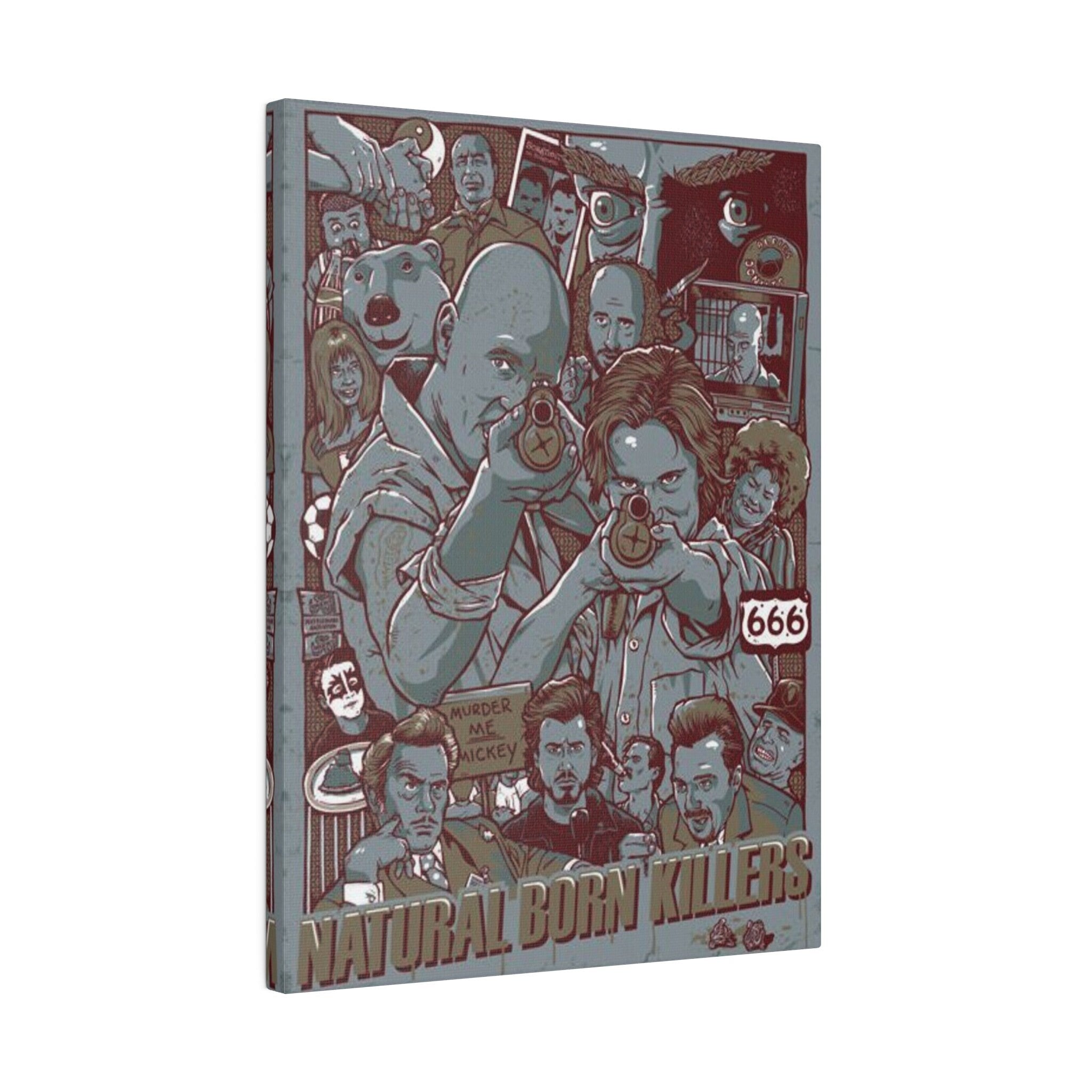 Natural Born Killers Animated Custom Canvas Wall Print