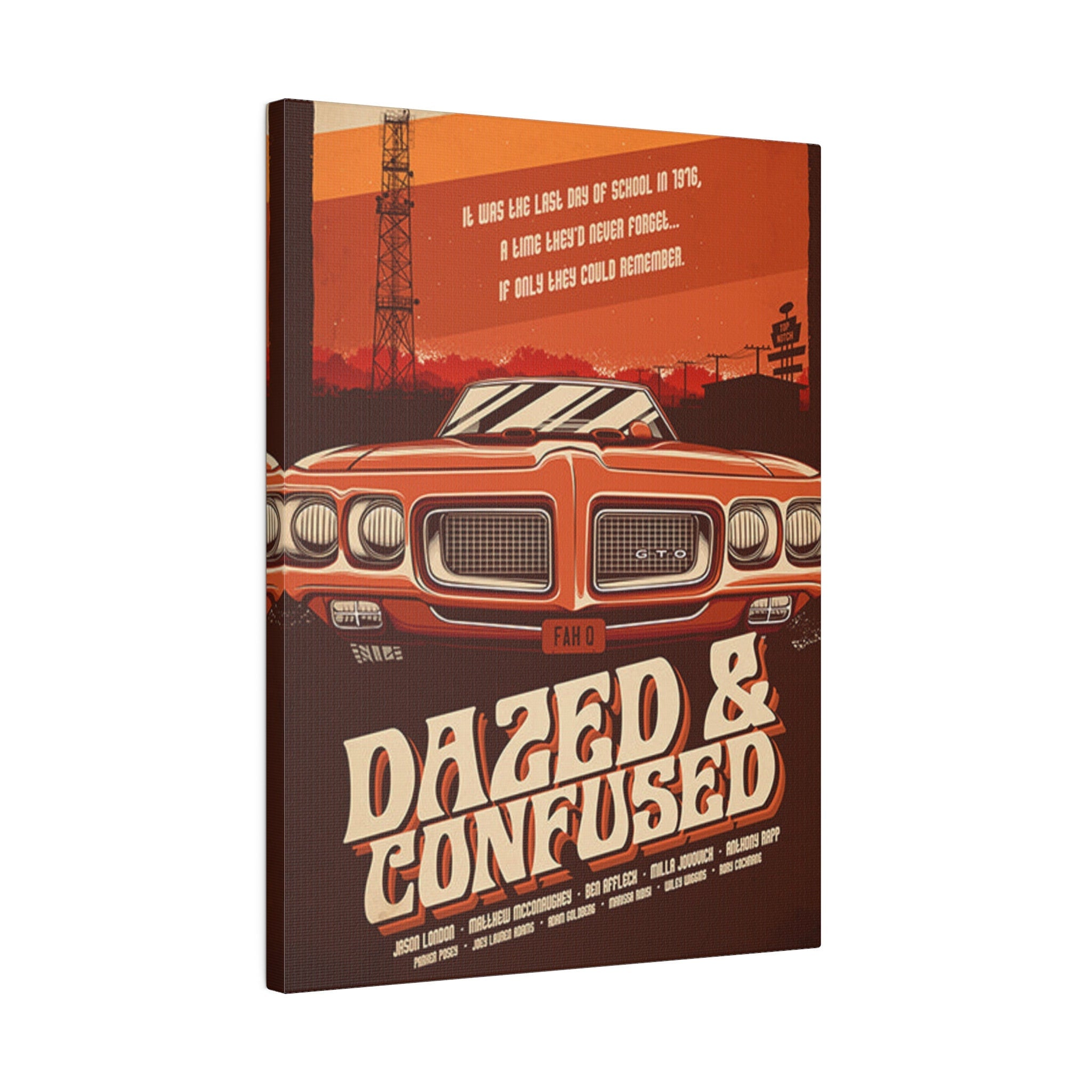 Dazed And Confused GTO Movie Poster Custom Canvas Wall Print