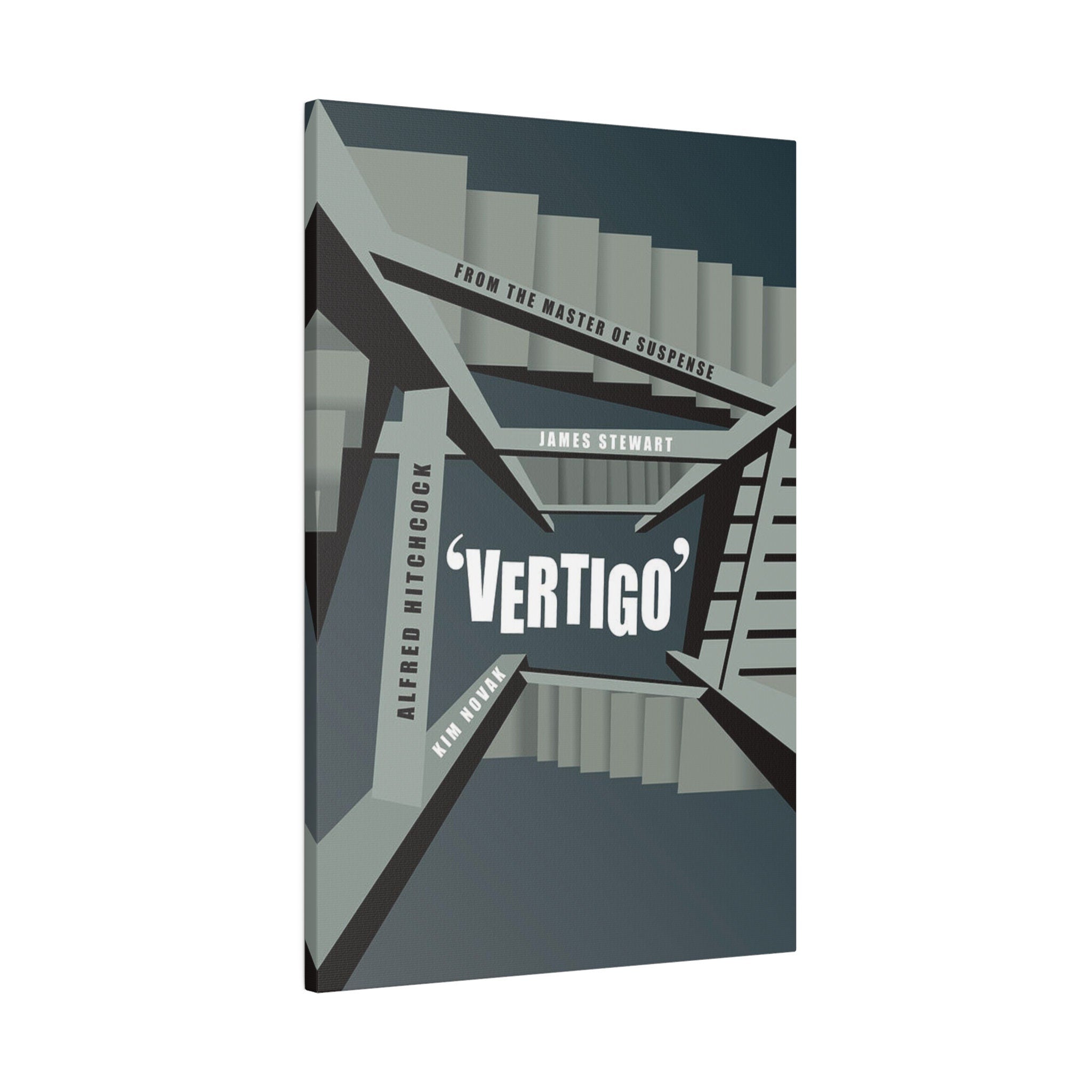 Alfred Hitchcock's Vertigo Alternate Movie Poster Custom Canvas Wall Print
