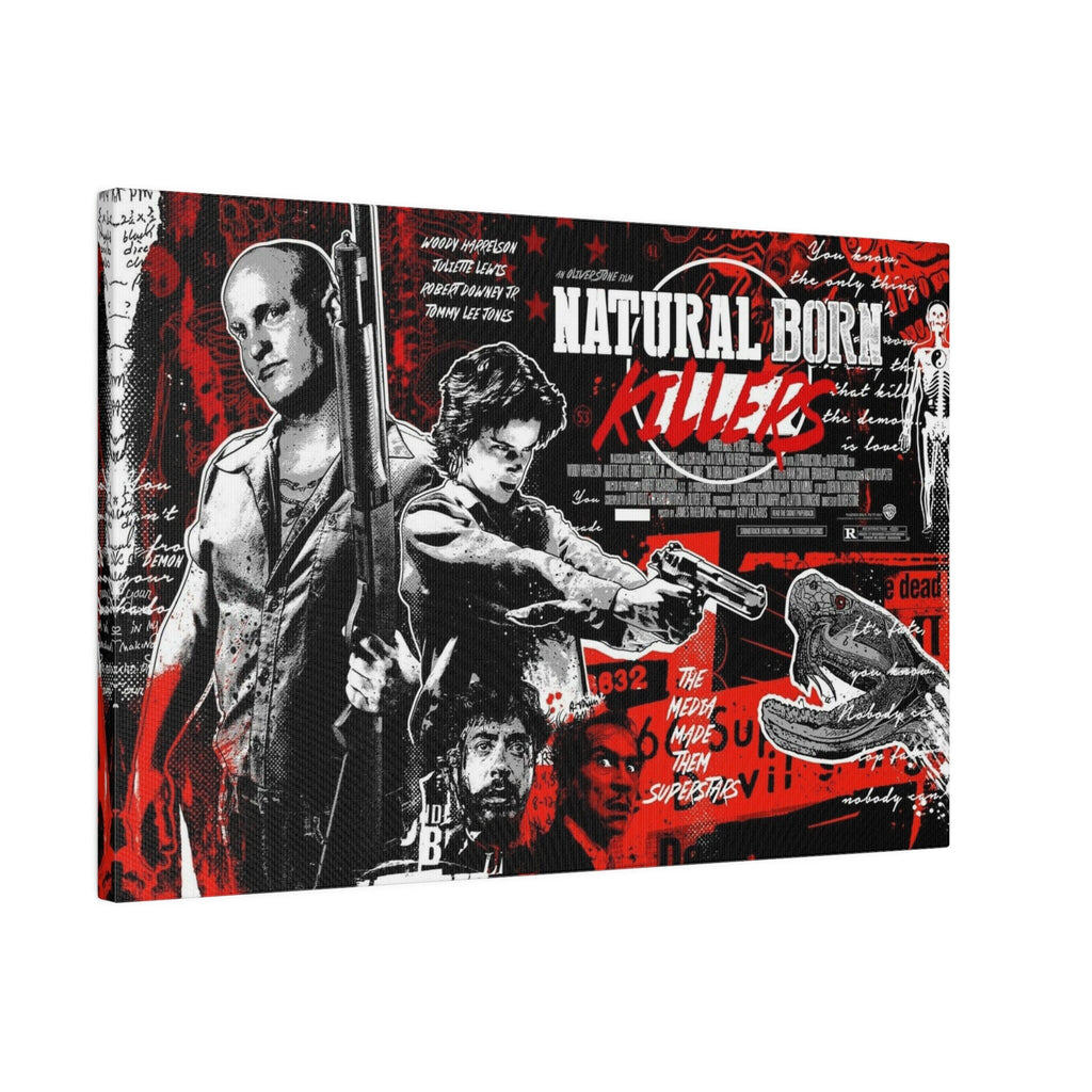 Natural Born Killers Abstract Animated Movie Poster Custom Canvas Wall Print