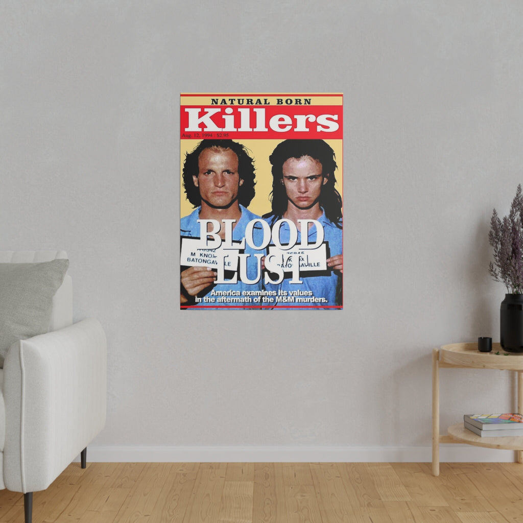 Natural Born Killers Magazine Cover Custom Canvas Wall Print