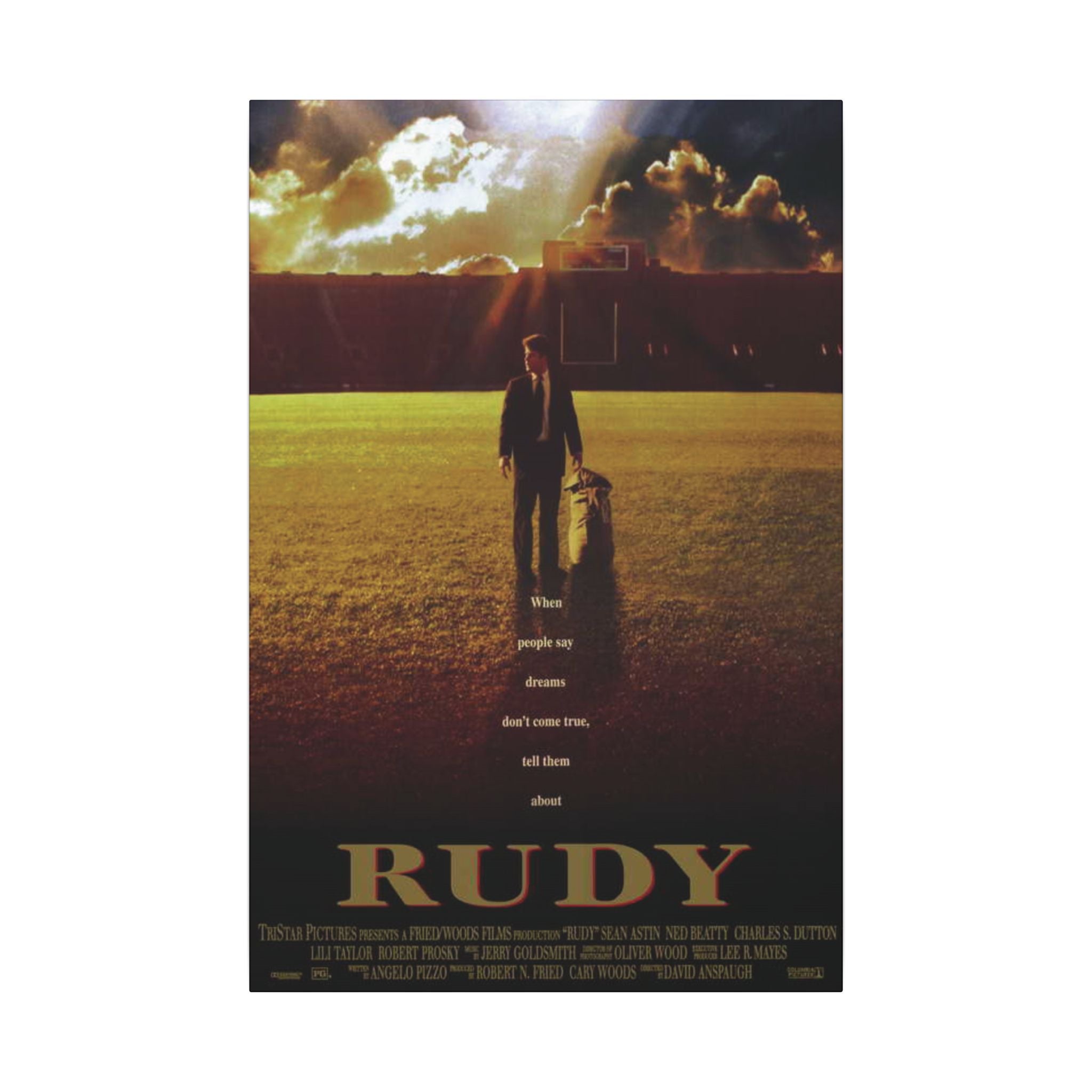 Rudy Classic Movie Poster Art Custom Canvas Wall Print
