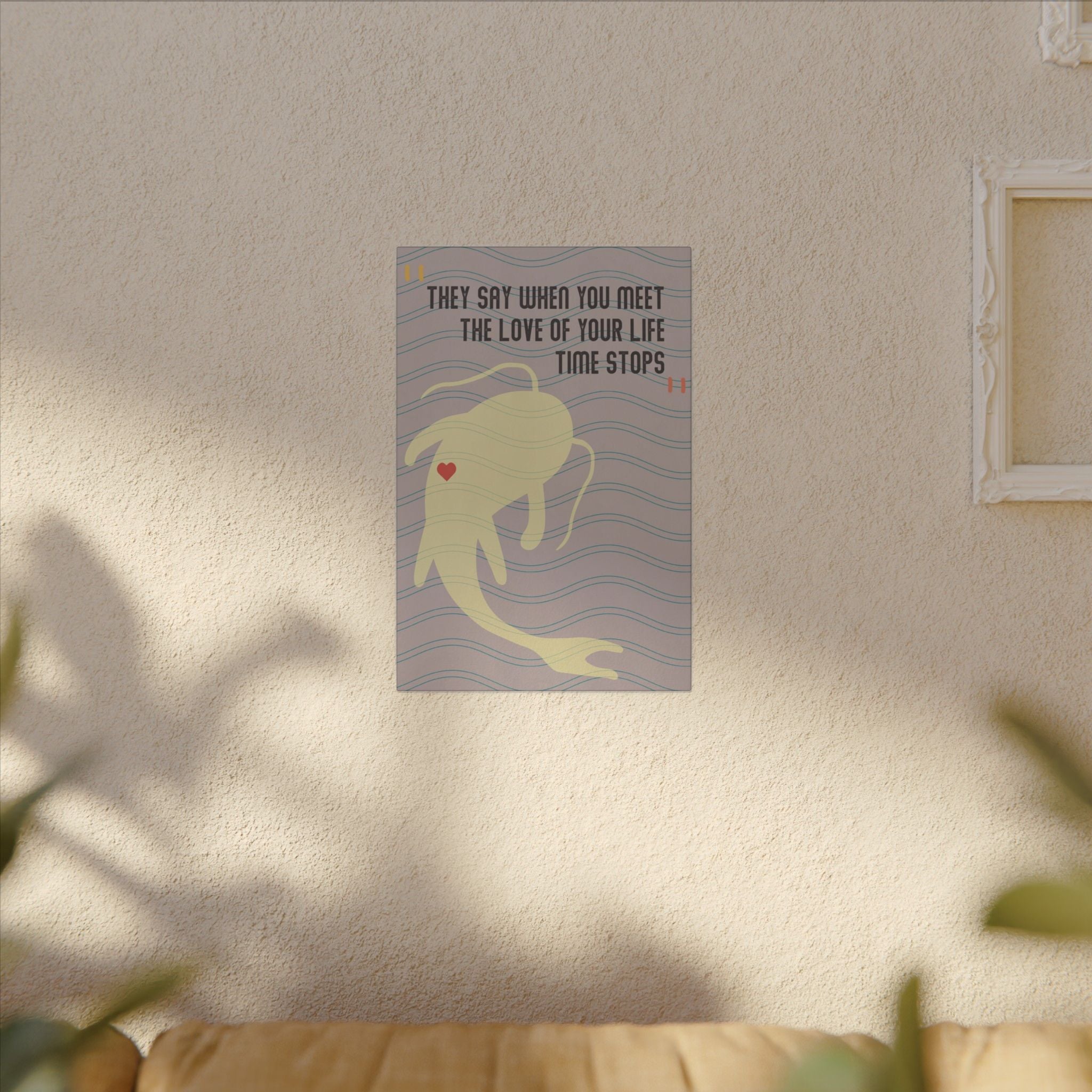 Big Fish Love Quote Minimalist Poster Custom Canvas Wall Print