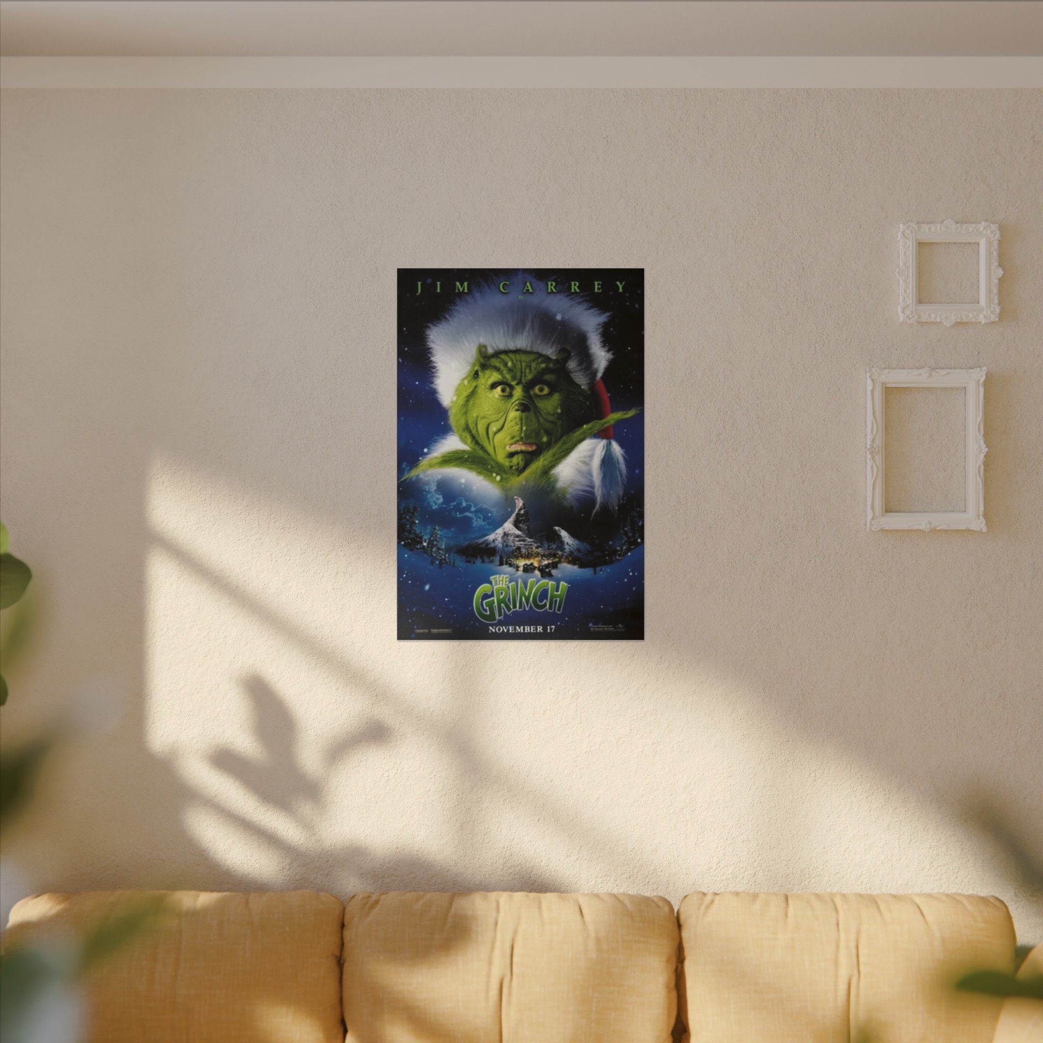 The Grinch Movie Poster Custom Canvas Wall Print