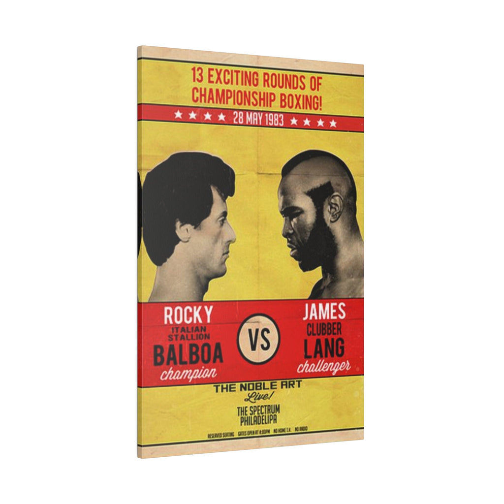 Rocky Vs. James Clubber Lang Fight Poster Custom Canvas Wall Print
