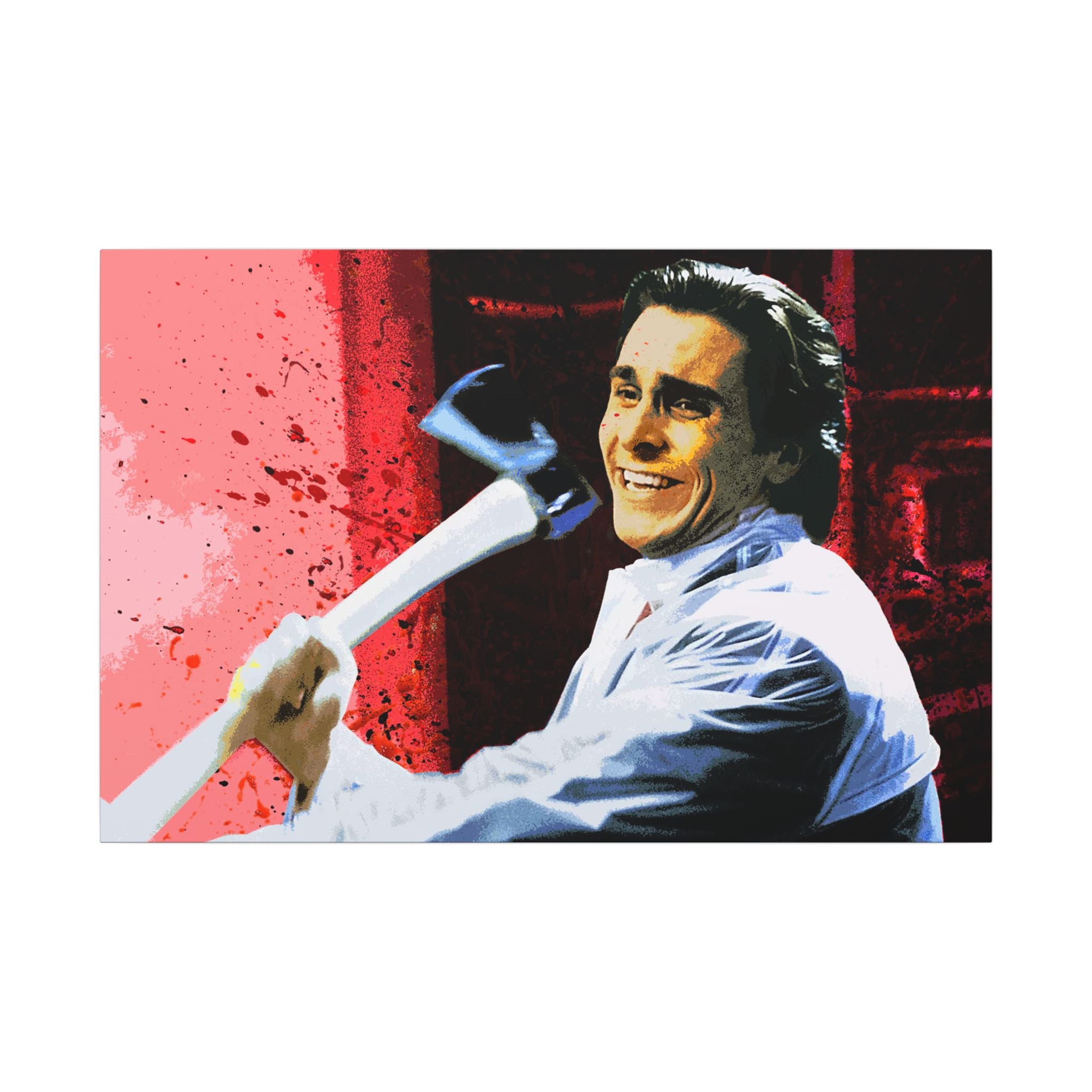American Psycho Color Pop Kill Scene Custom Canvas Wall Print