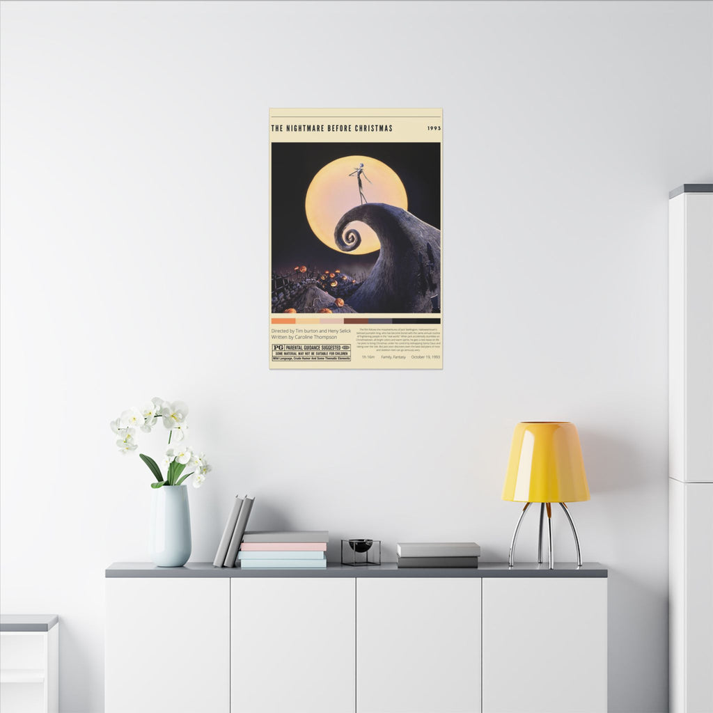 The Nightmare Before Christmas Minimalist Movie Poster Custom Canvas Wall Print