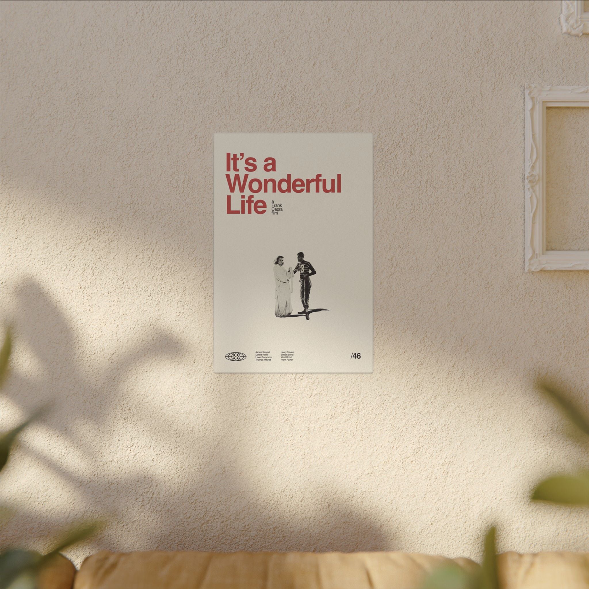 Its a Wonderful Life Minimalist Poster Custom Canvas Wall Print