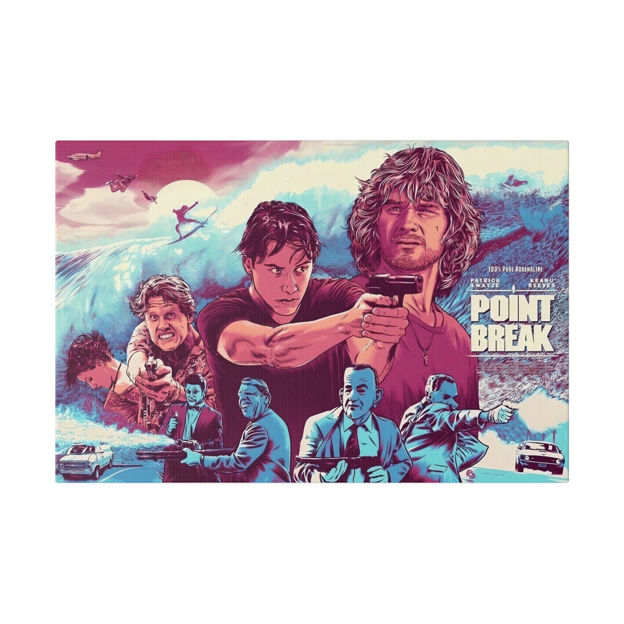 Point Break Canvas Wall Print "Point Break Animated Movie Poster Tribute"