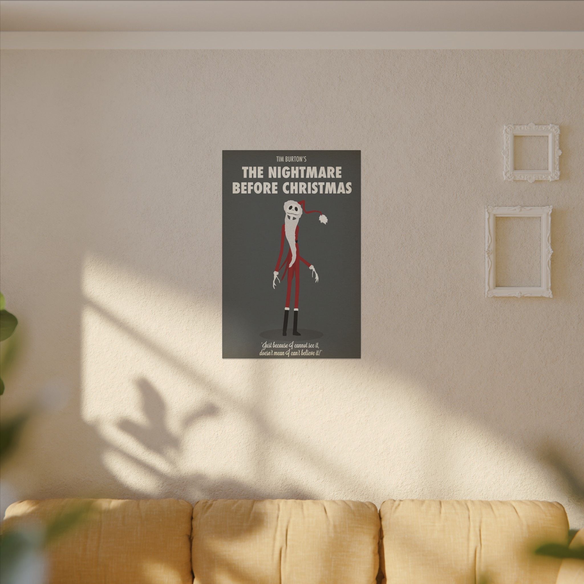 The Nightmare Before Christmas Santa Jack Minimalist Poster Custom Canvas Wall Print