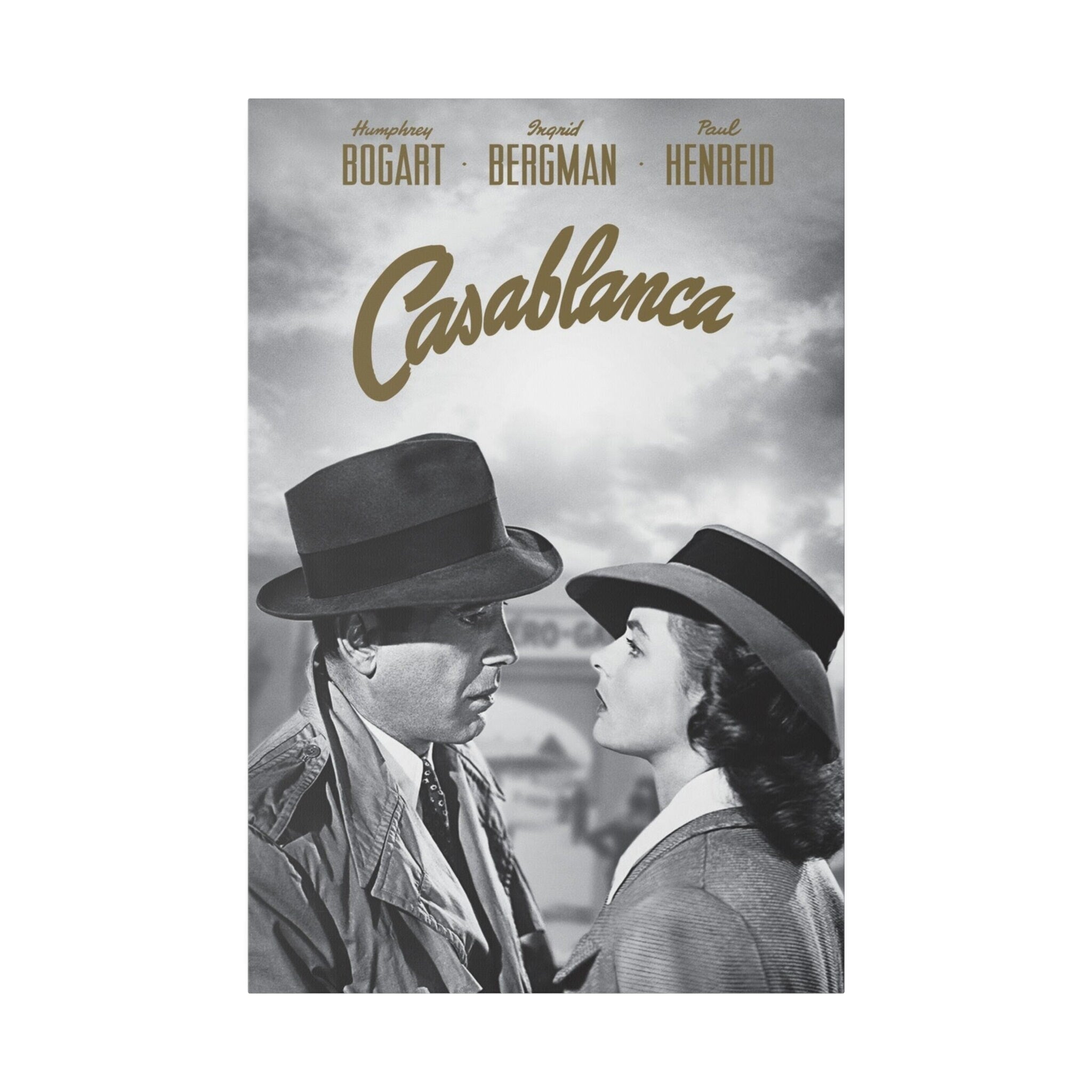 Casablanca Movie Poster Custom Canvas Wall Print