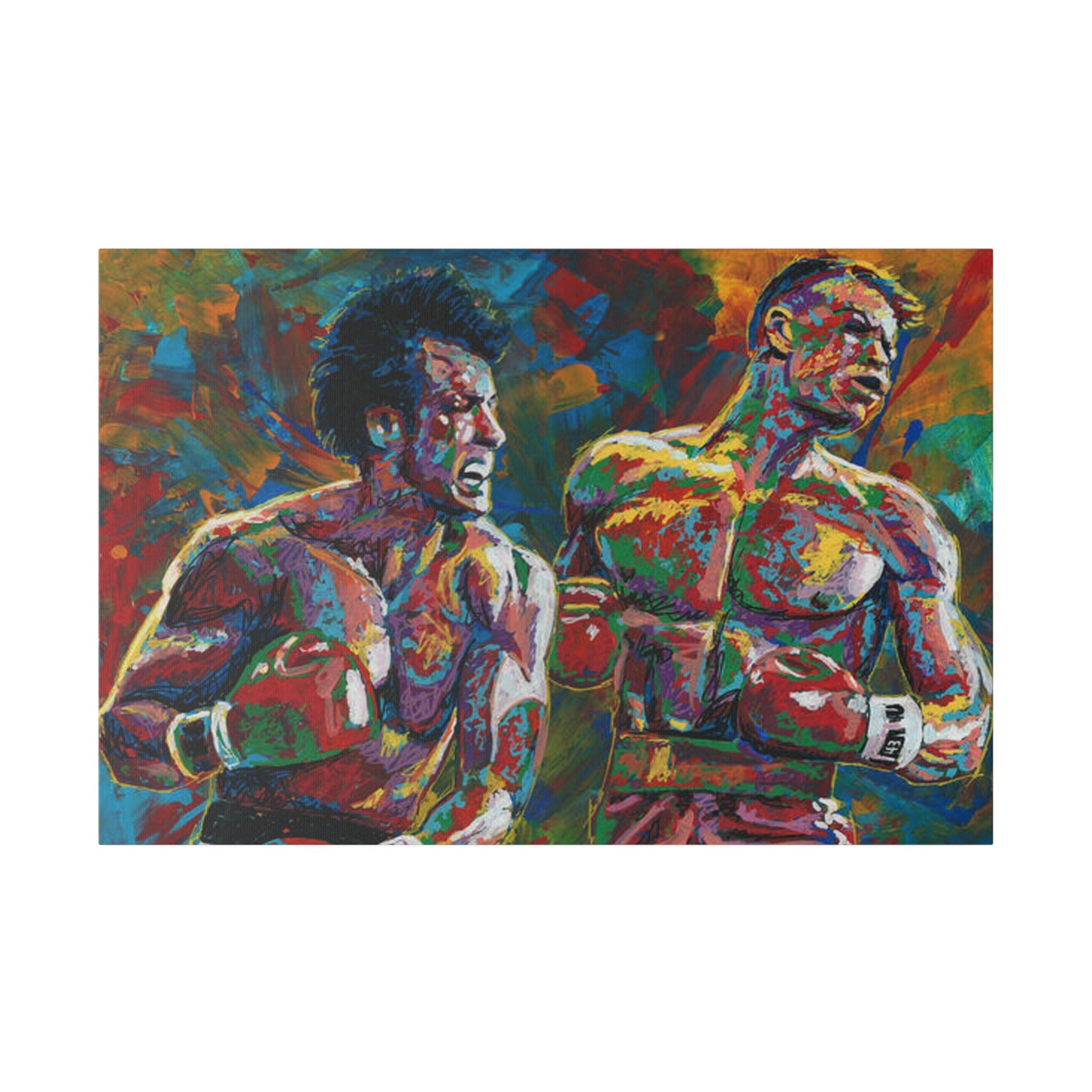 Rocky Vs. Drago Abstract Artistic Custom Canvas Wall Print