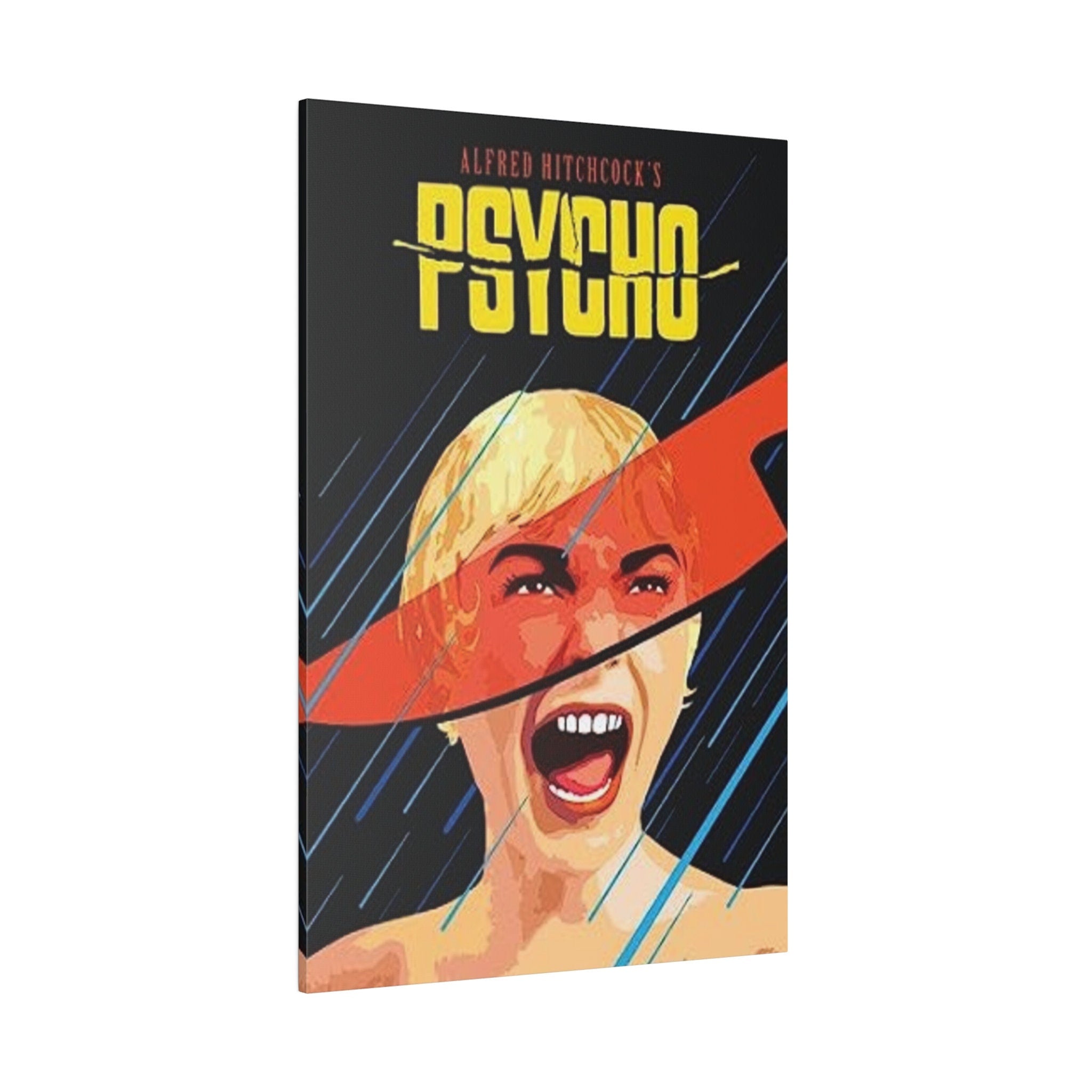 Alfred Hitchcock's Psycho Vintage Movie Poster Custom Canvas Wall Print