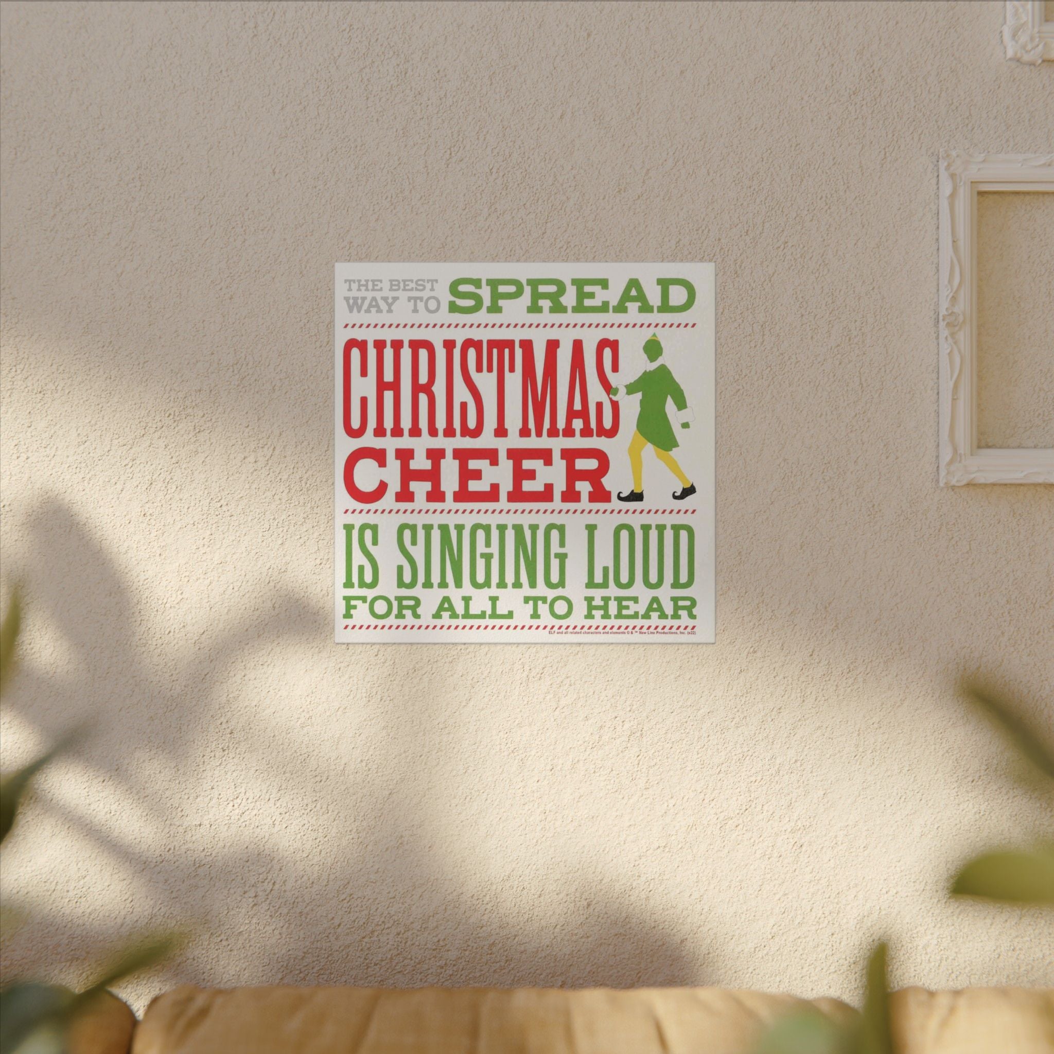 Elf Spread Christmas Cheer Custom Canvas Wall Print