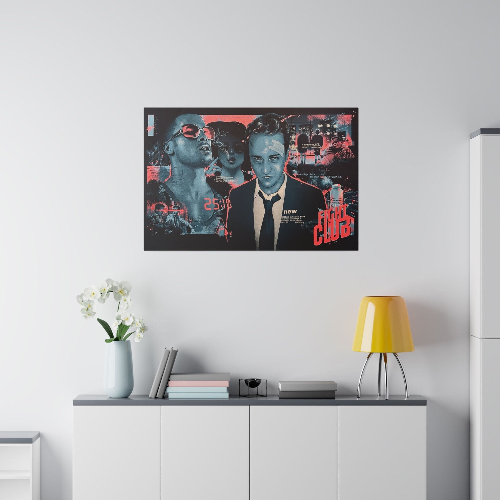 Fight Club Abstract Poster Custom Canvas Wall Print