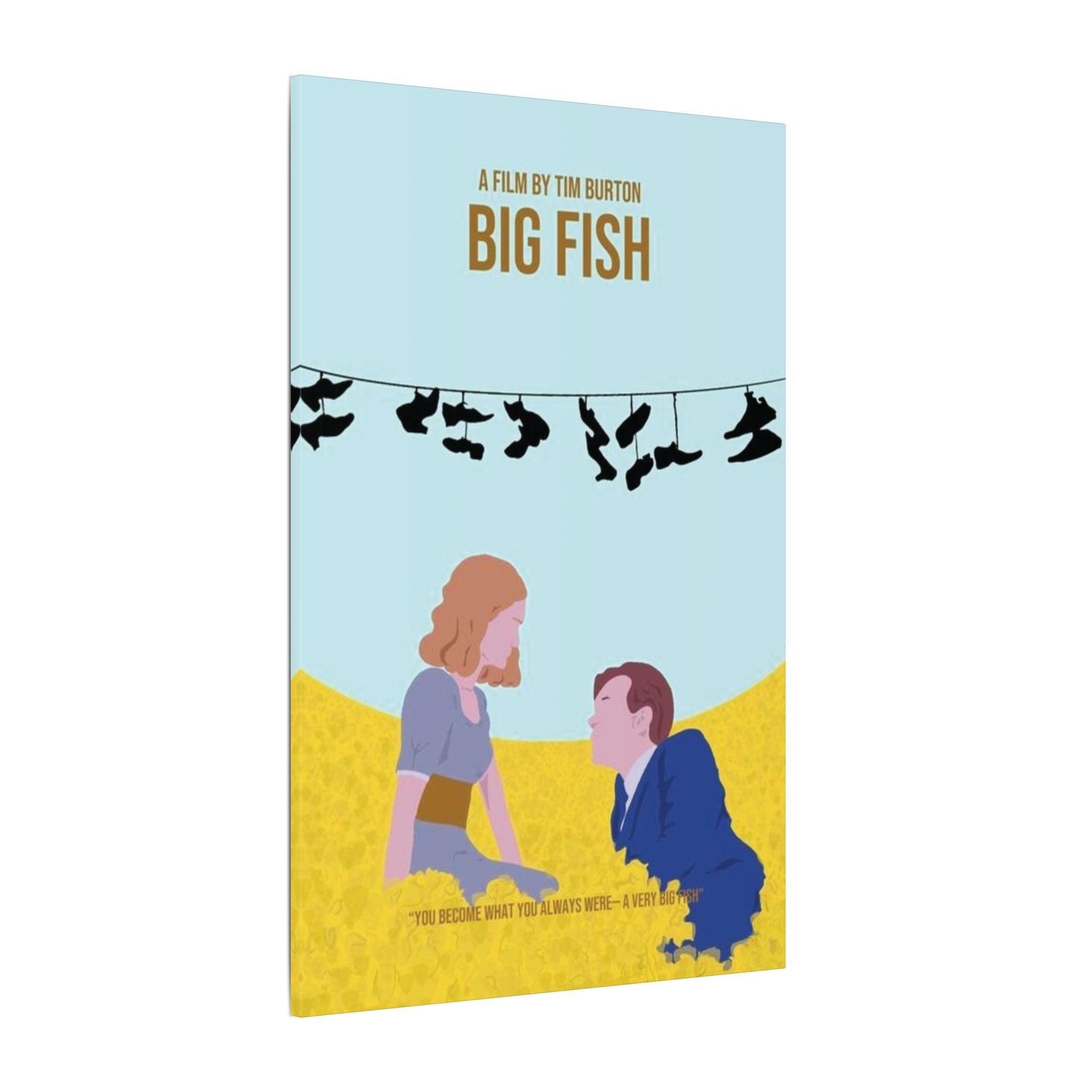Big Fish Tim Burton Minimal Art Custom Canvas Wall Print