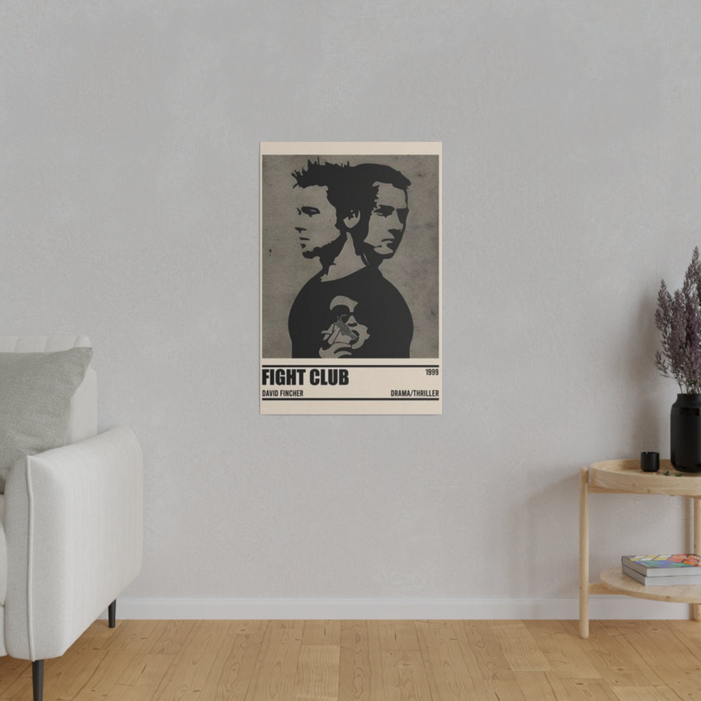 Fight Club Minimalist Movie Poster Custom Canvas Wall Print