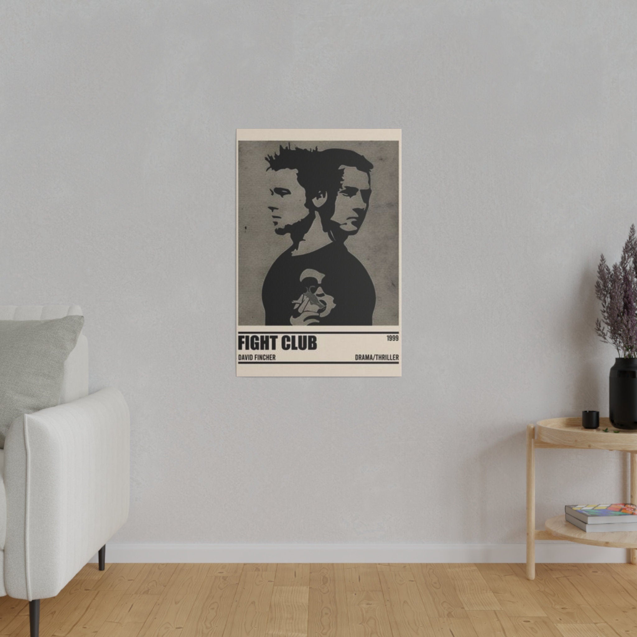 Fight Club Minimalist Movie Poster Custom Canvas Wall Print