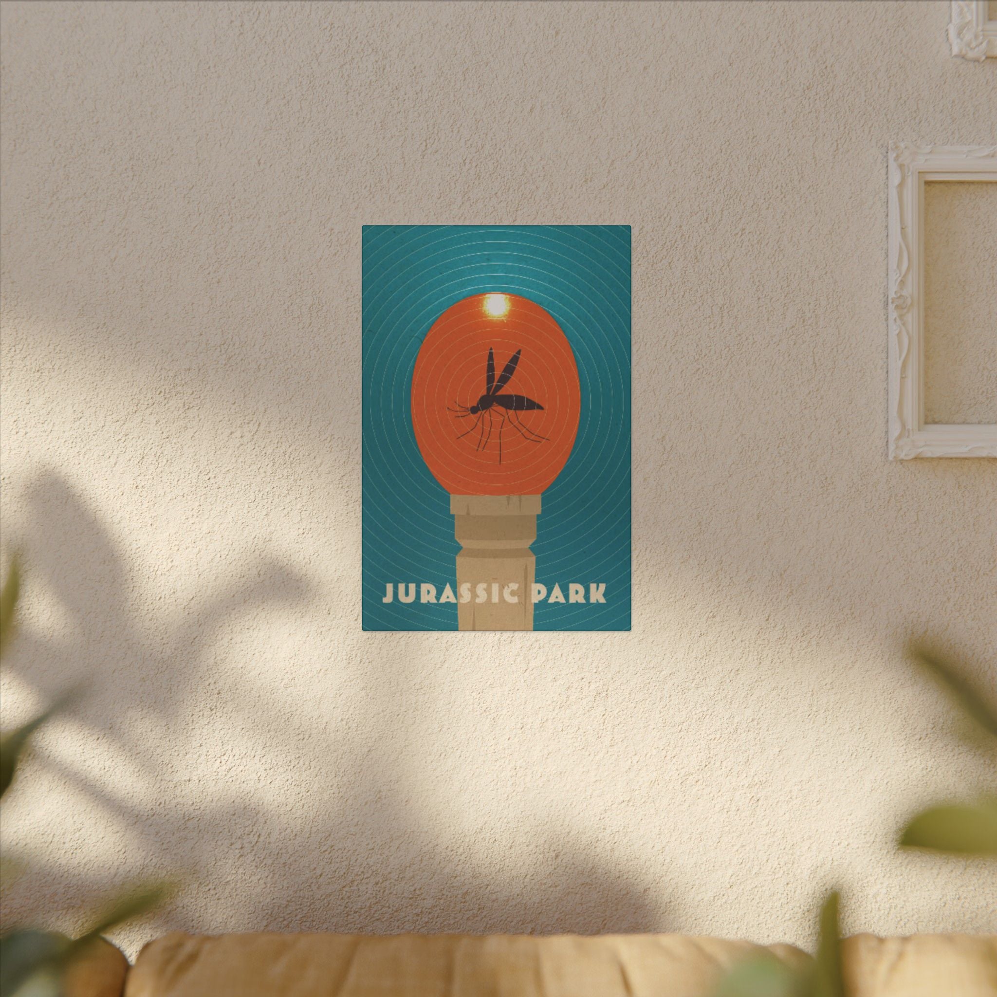 Jurassic Park Amber Mosquito Poster Custom Canvas Wall Print