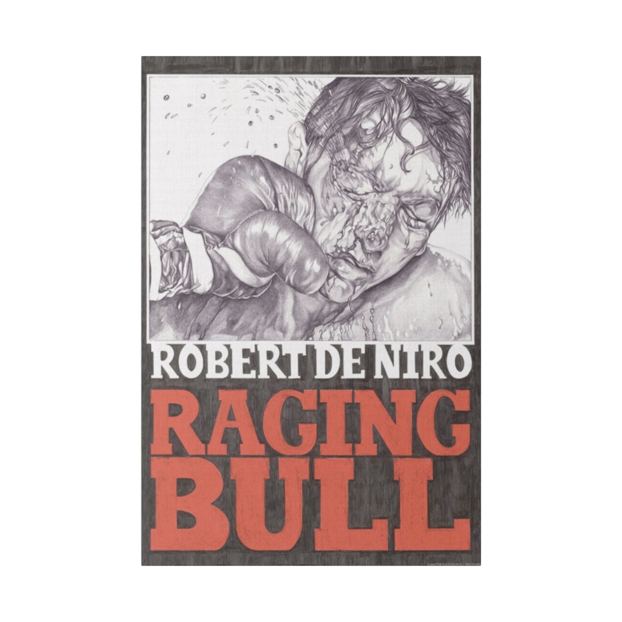 Raging Bull Sketched Poster Custom Canvas Wall Print