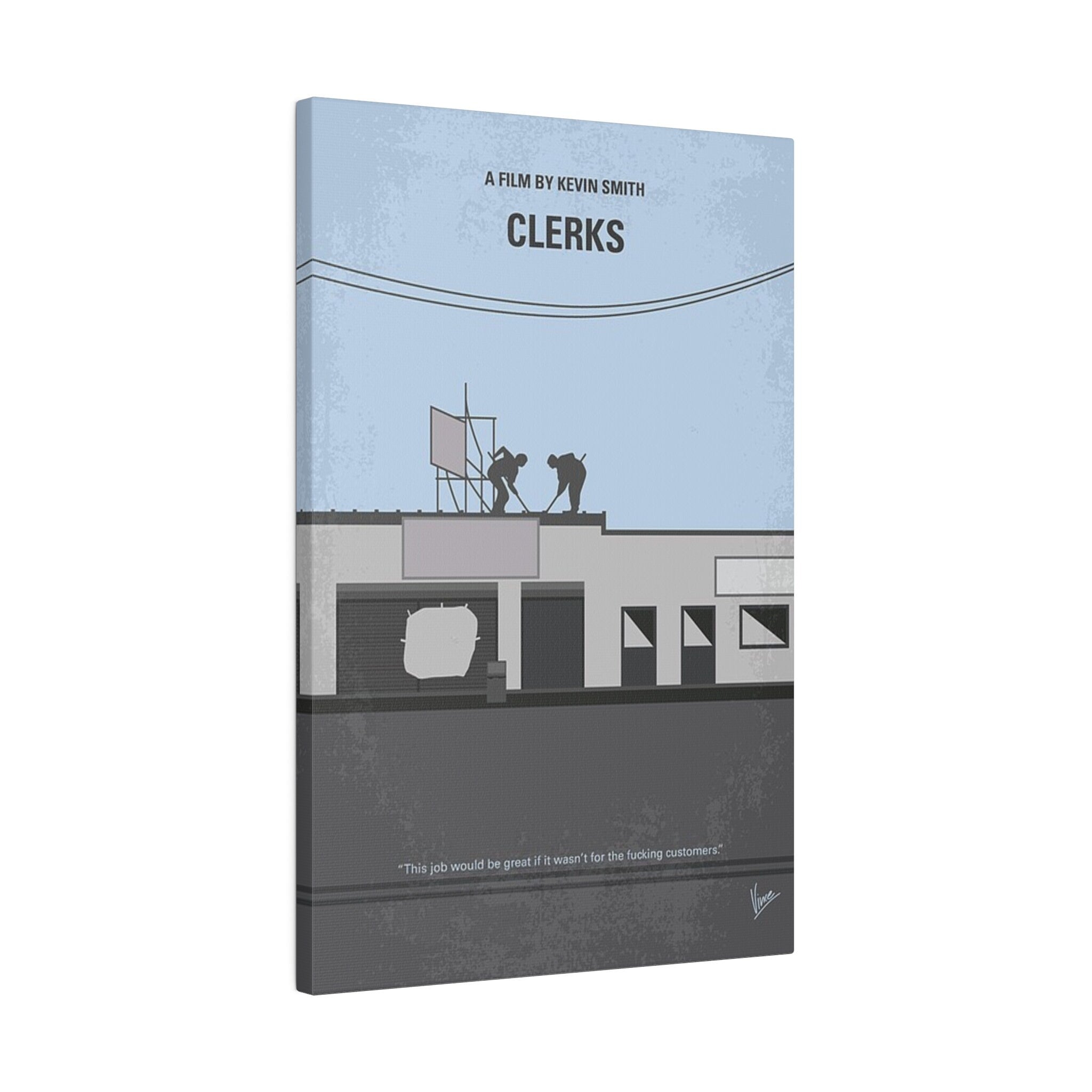 Clerks Minimalist Movie Poster Custom Canvas Wall Print