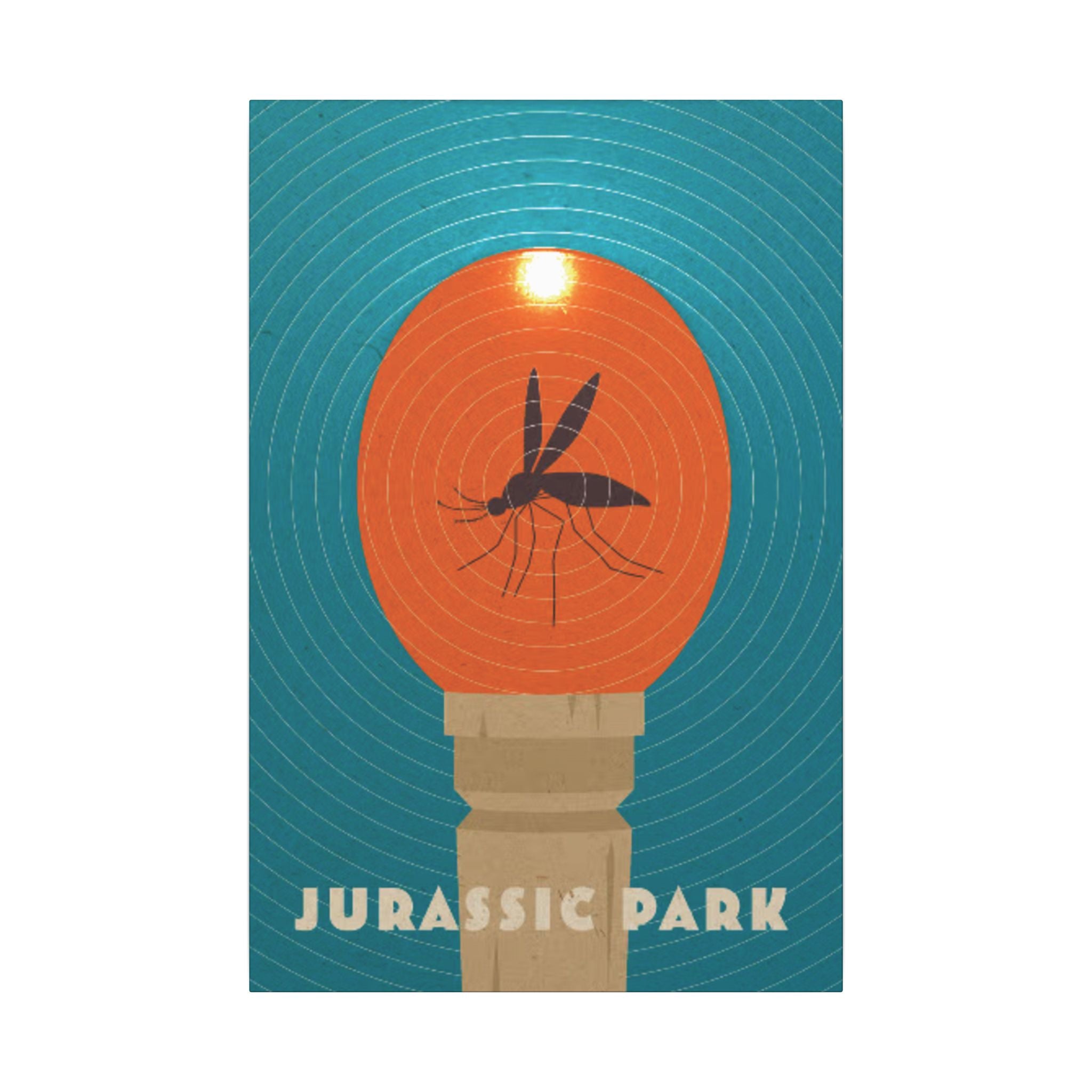 Jurassic Park Amber Mosquito Poster Custom Canvas Wall Print