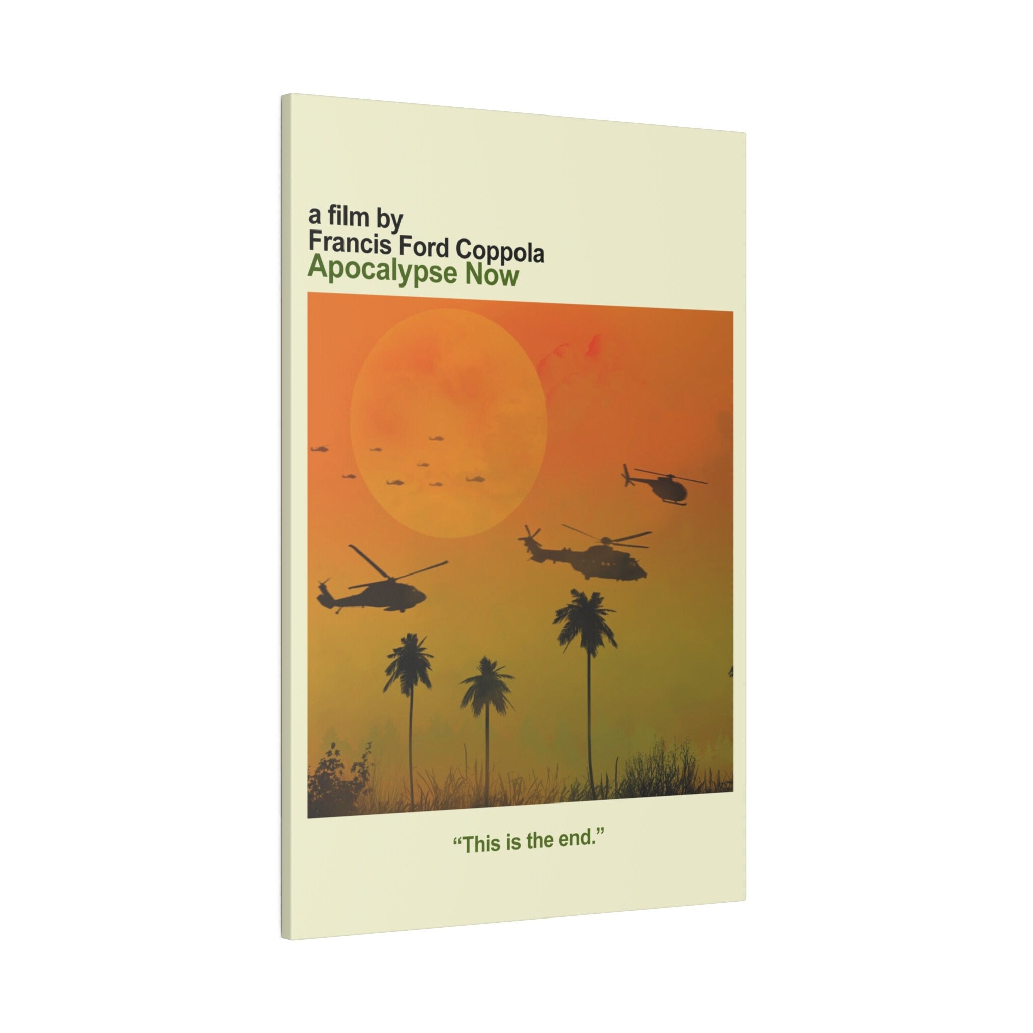 Apocalypse Now Minimalist Movie Poster Custom Canvas Wall Print