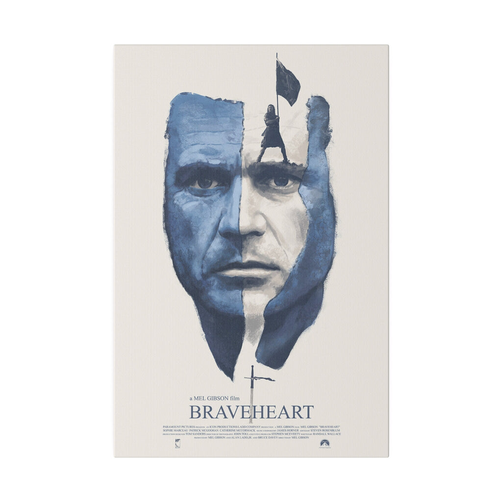 Braveheart The Face Of William Wallace Custom Canvas Movie Poster