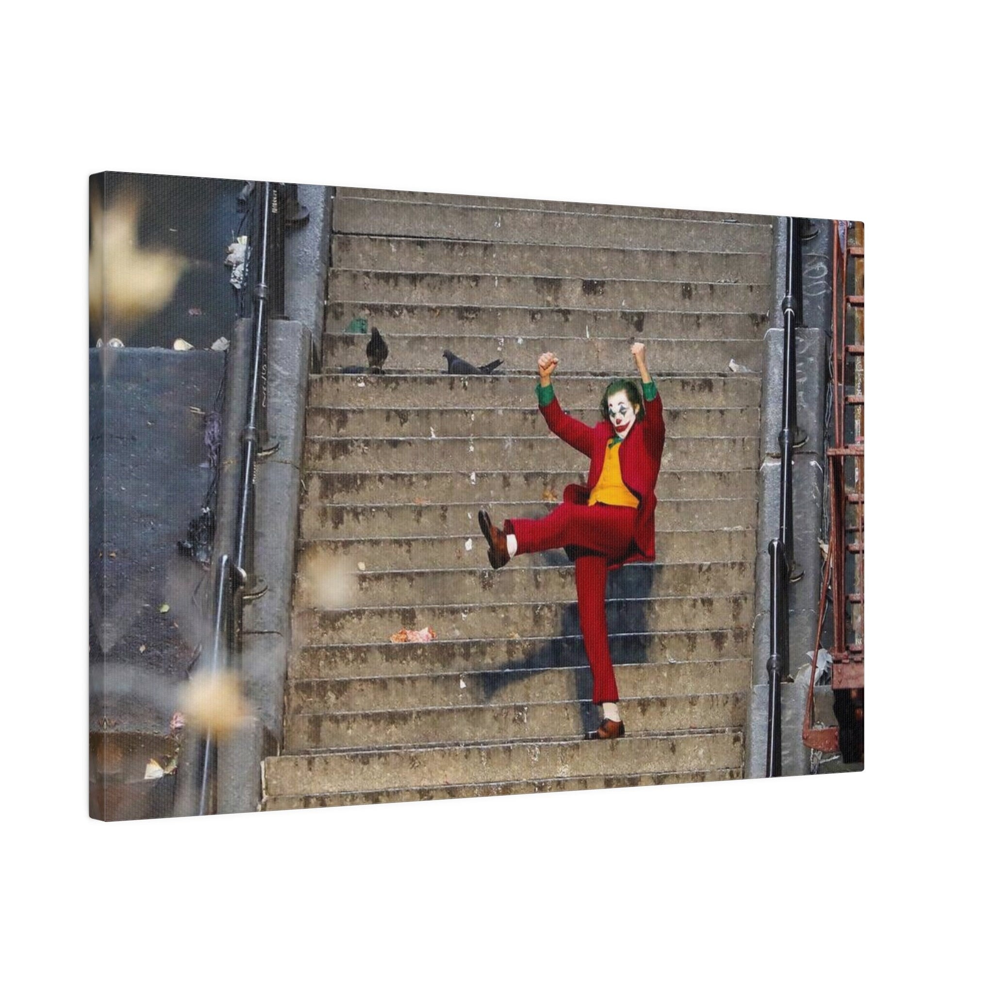 Joker Stairs Dance Color Photograph Custom Canvas Wall Print