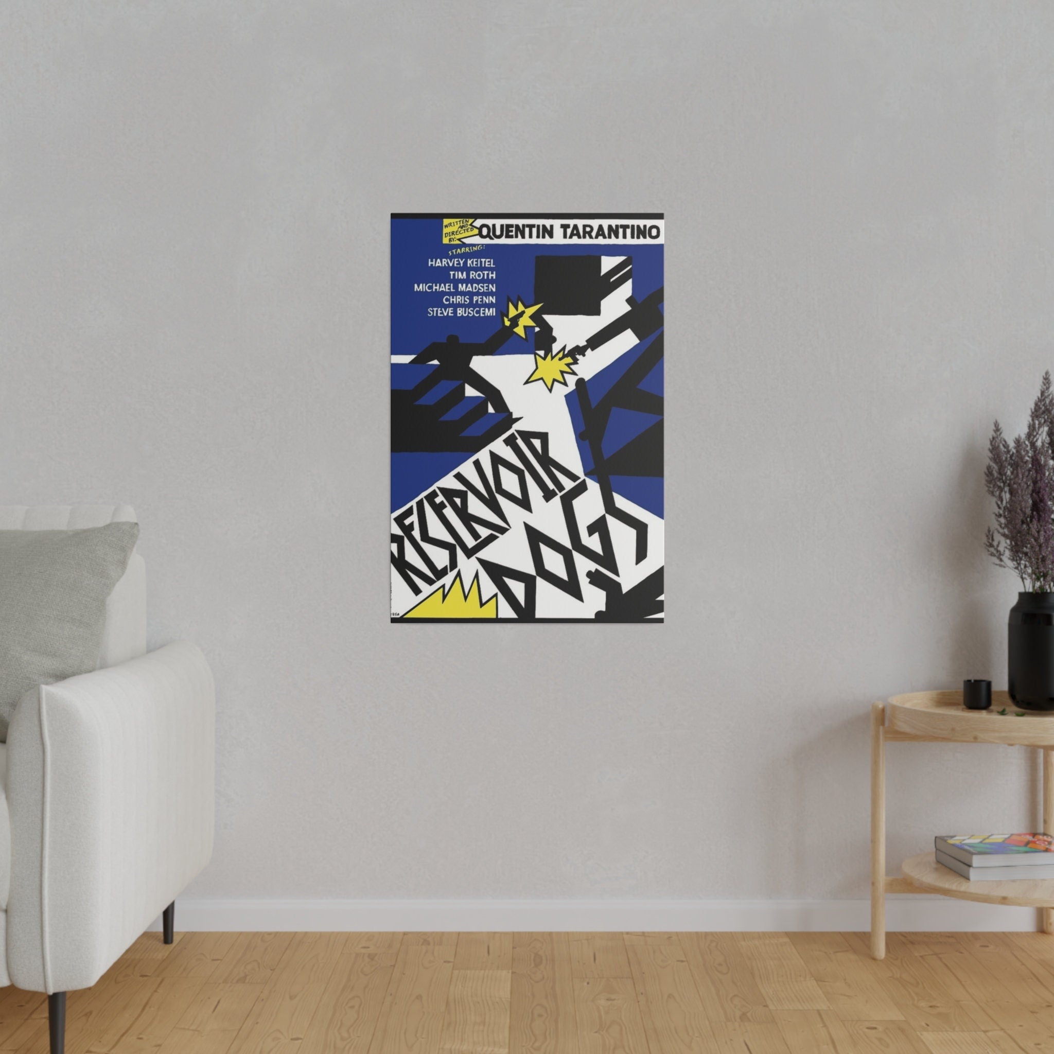 Reservoir Dogs Abstract Movie Poster Custom Canvas Wall Print