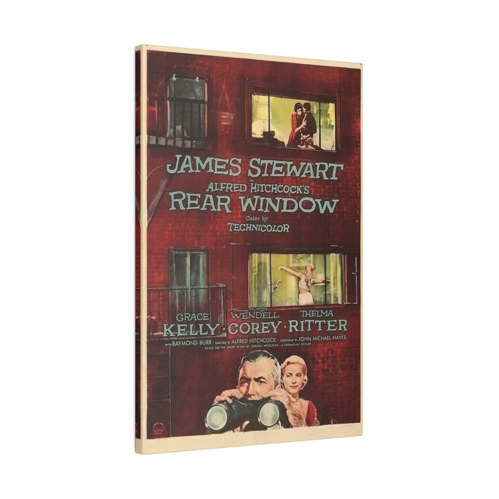 Alfred Hitchcock's Rear Window Vintage Movie Poster Custom Canvas Wall Print