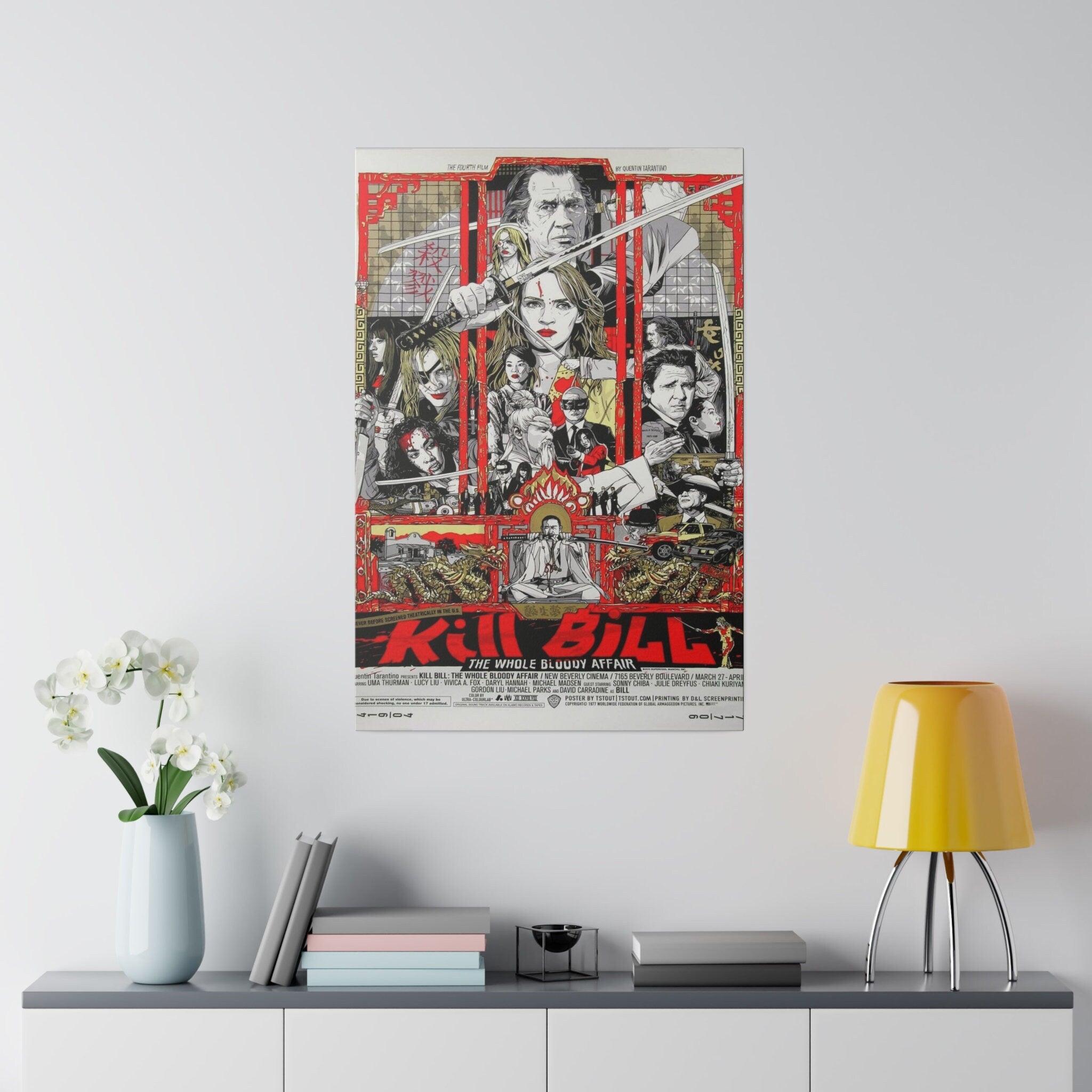 Kill Bill Animated Comic Movie Poster Custom Canvas Wall Print