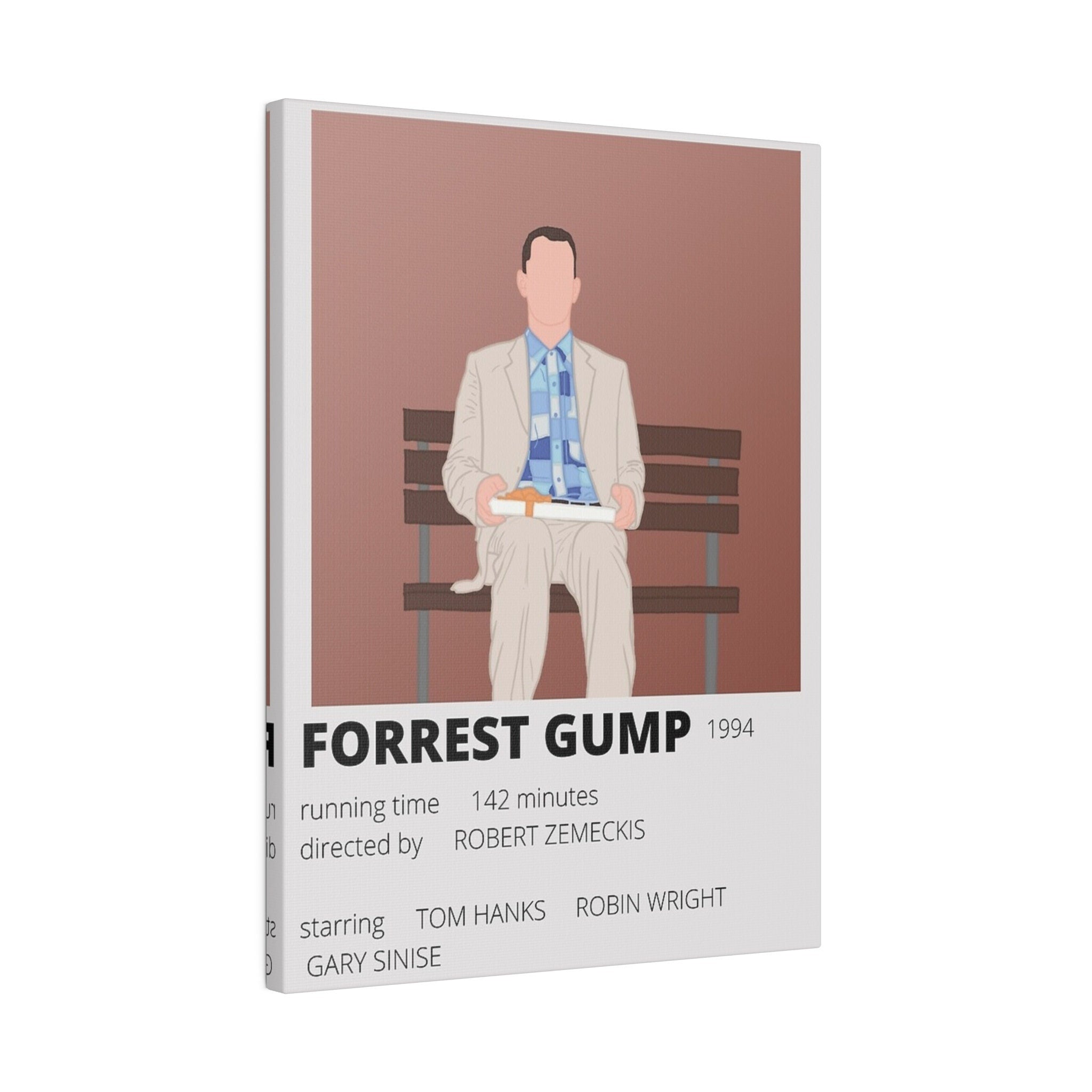 Forrest Gump Minimalist Movie Poster Custom Canvas Wall Print
