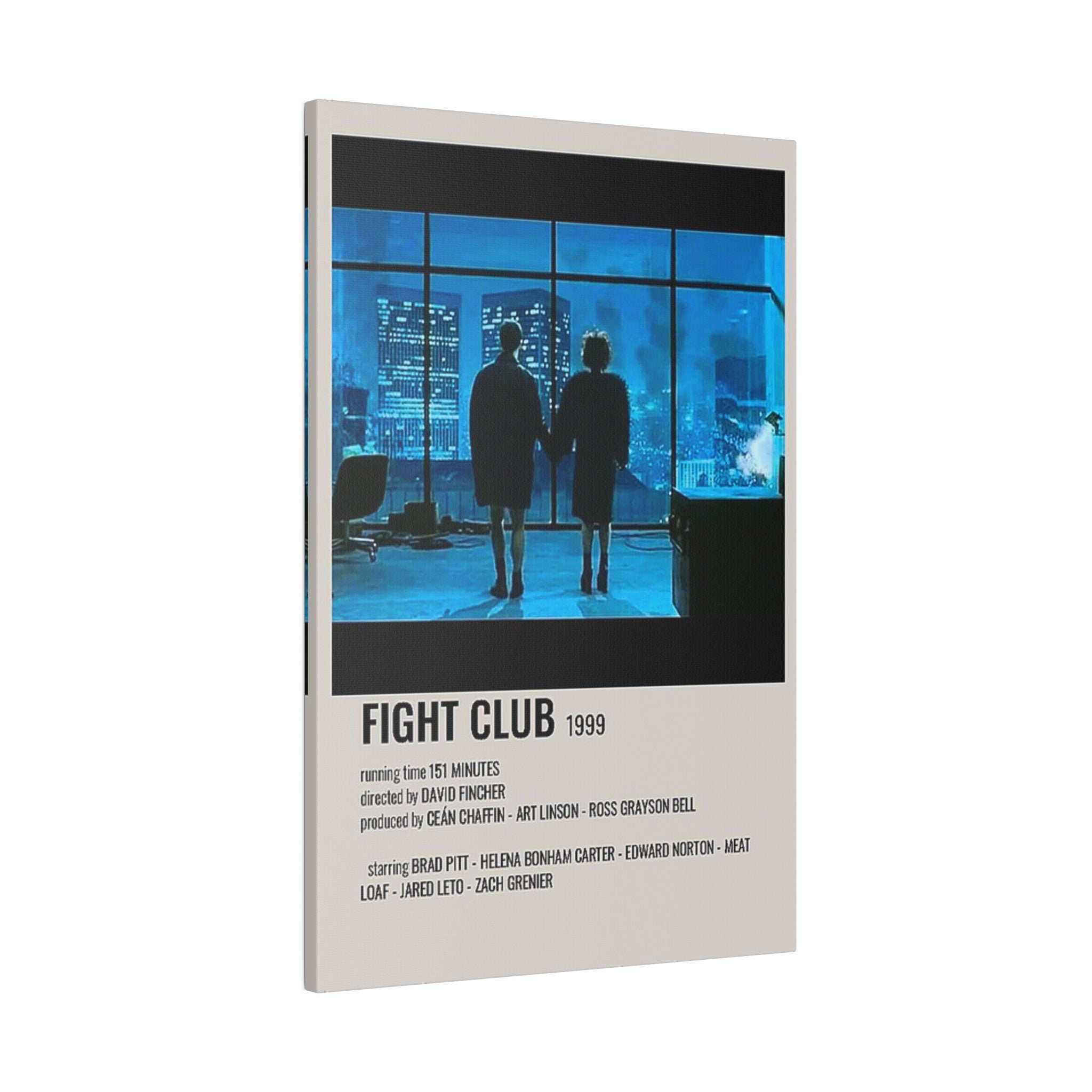 Fight Club Minimalist Movie Poster Custom Canvas Wall Print