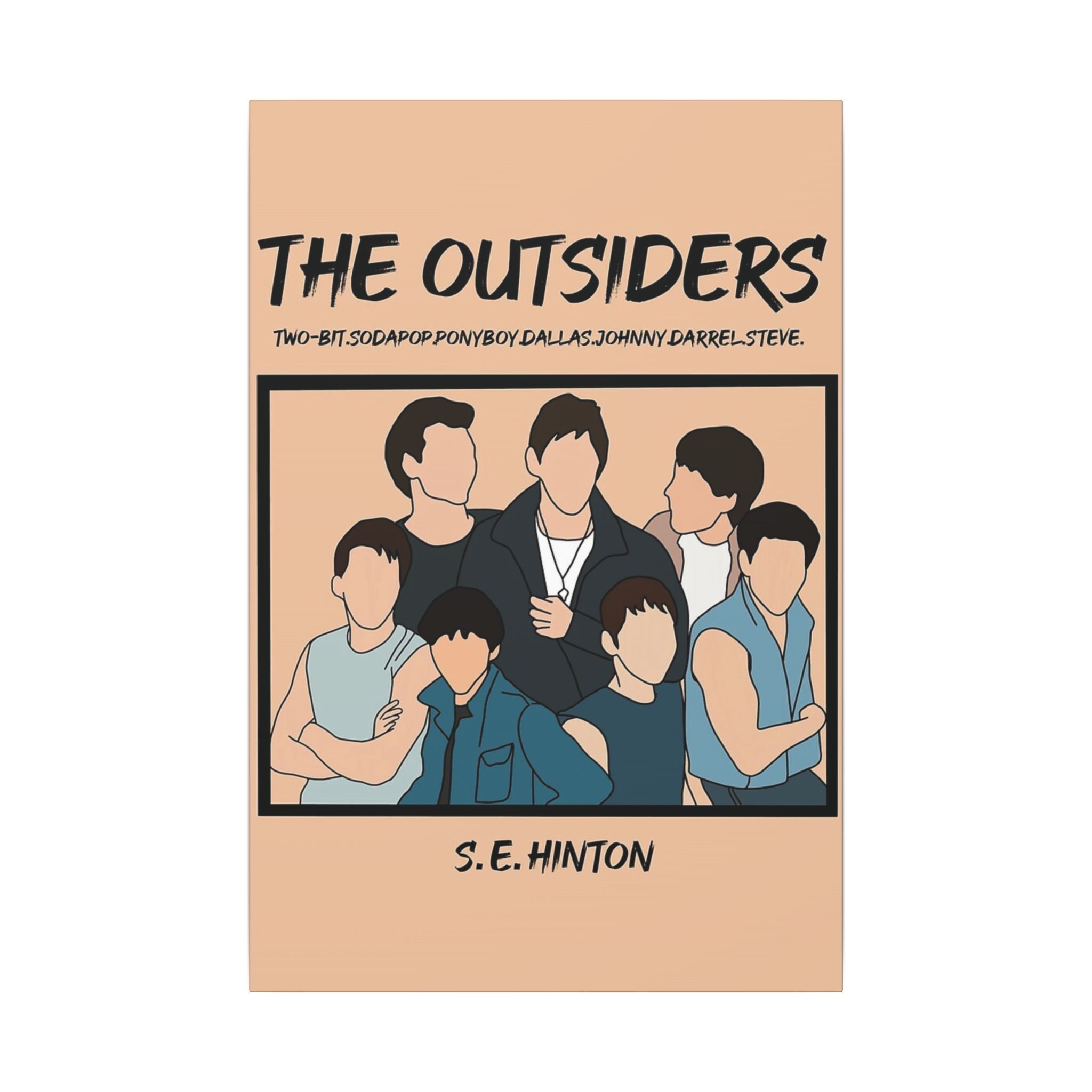The Outsiders Minimalist Greasers Canvas Wall Print