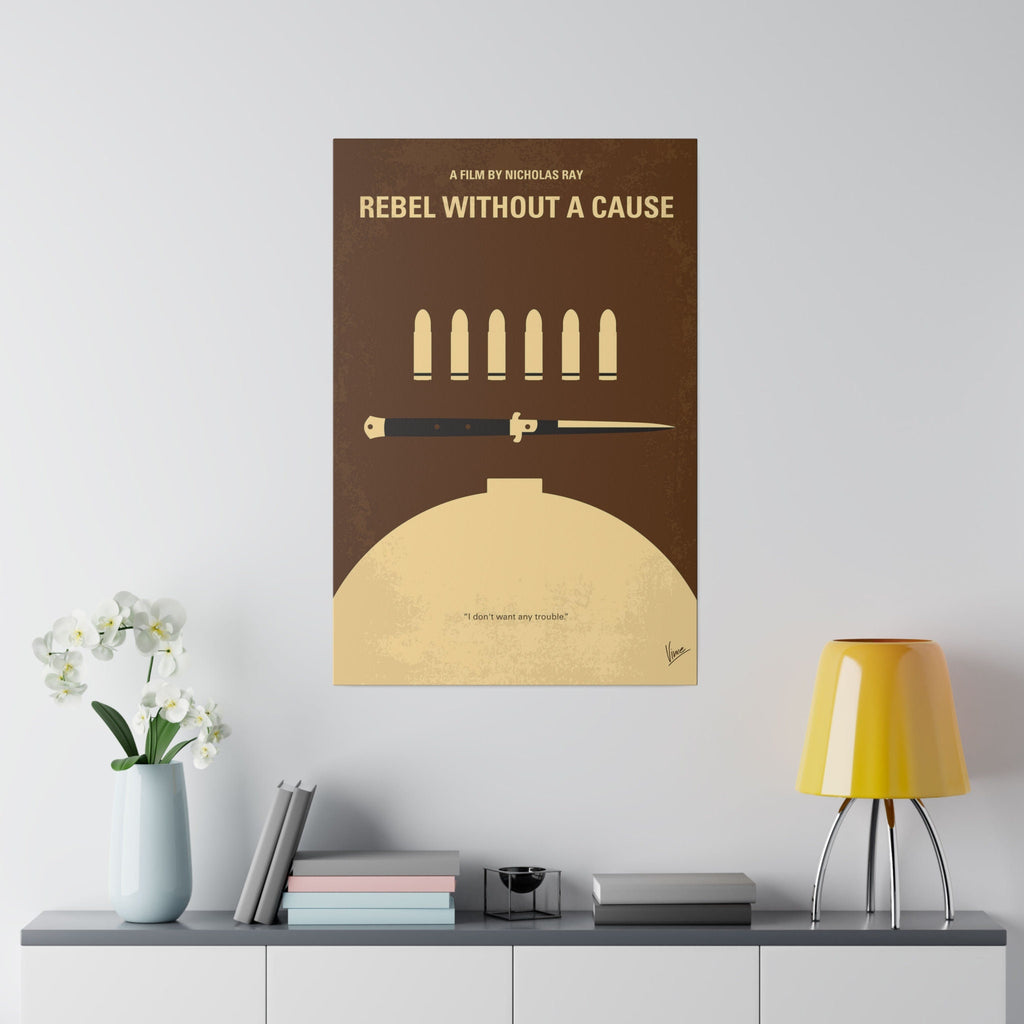 James Dean Rebel Without A Cause Minimalist Movie Poster Custom Canvas Wall Print