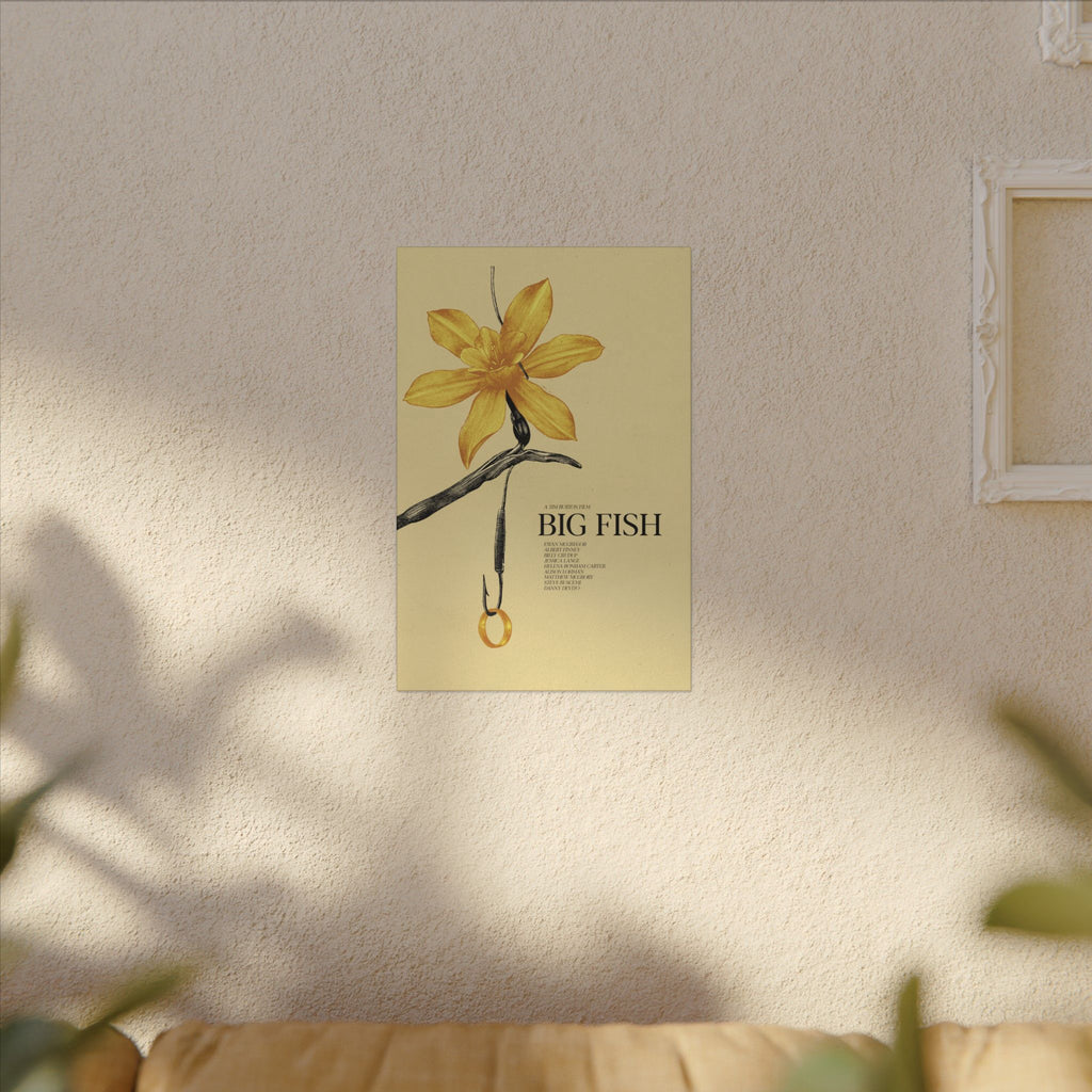 Big Fish Floral Illustrated Art Custom Canvas Wall Print