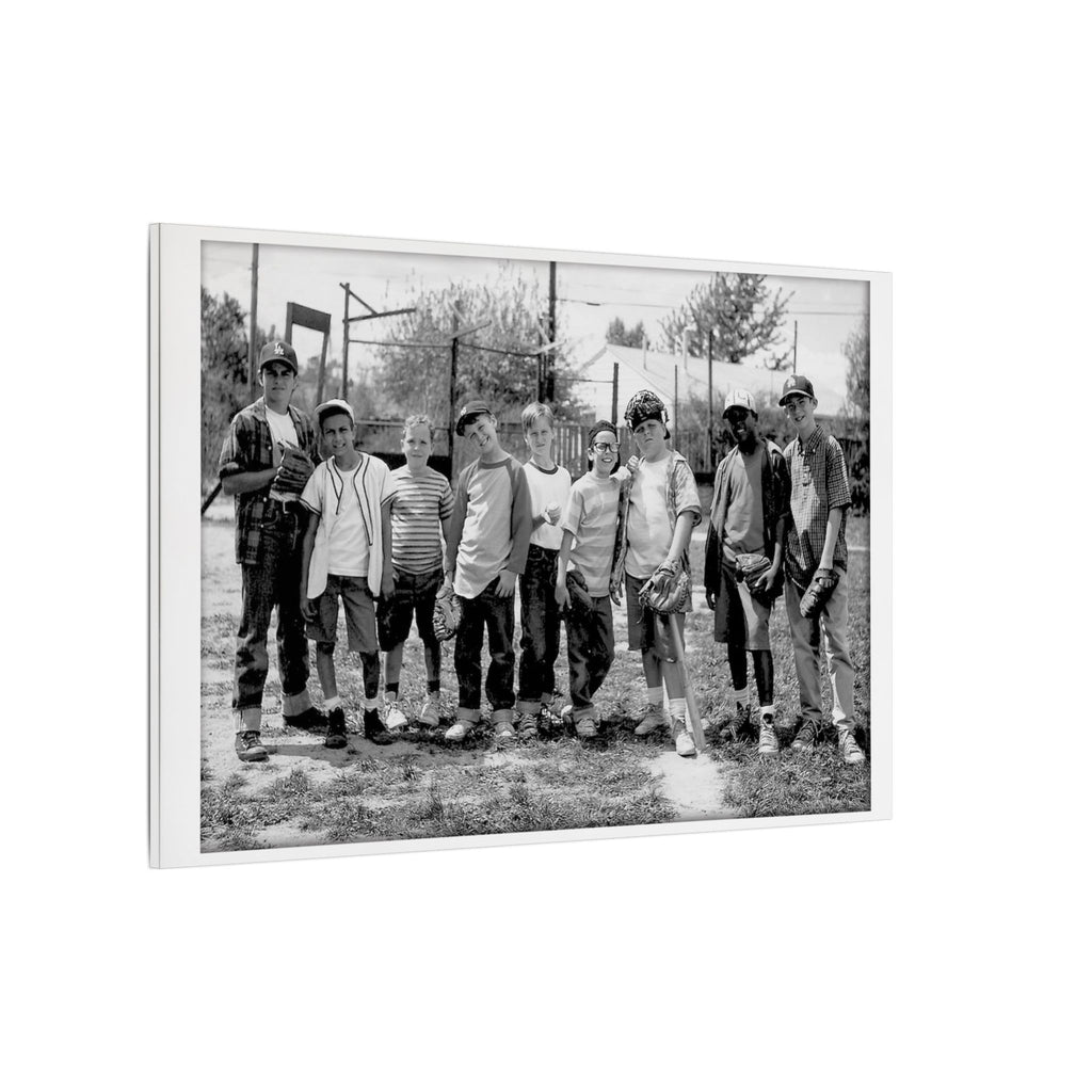 The Sandlot Black and White Team Photo Custom Canvas Wall Print