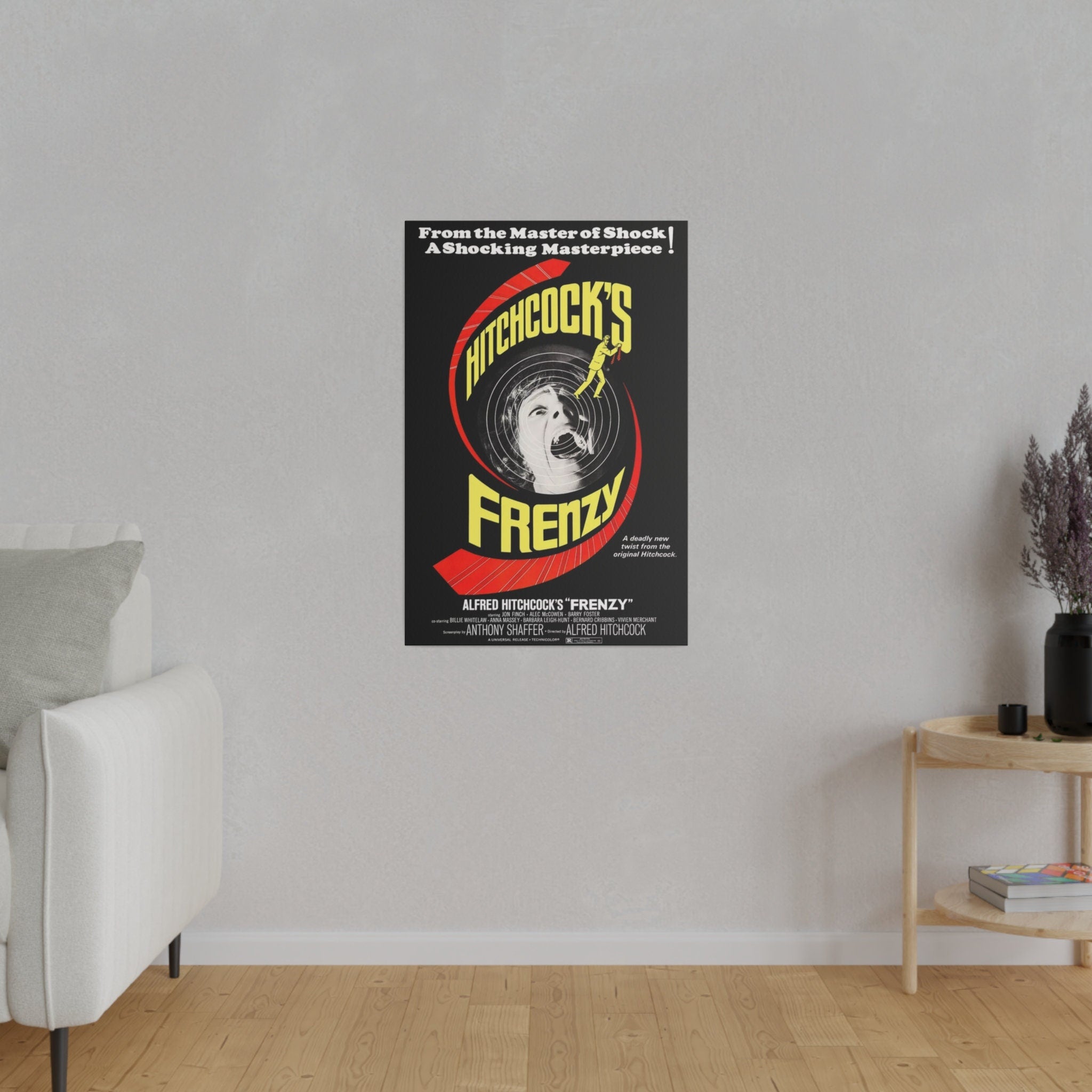 Alfred Hitchcock's Frenzy Movie Poster Custom Canvas Wall Print