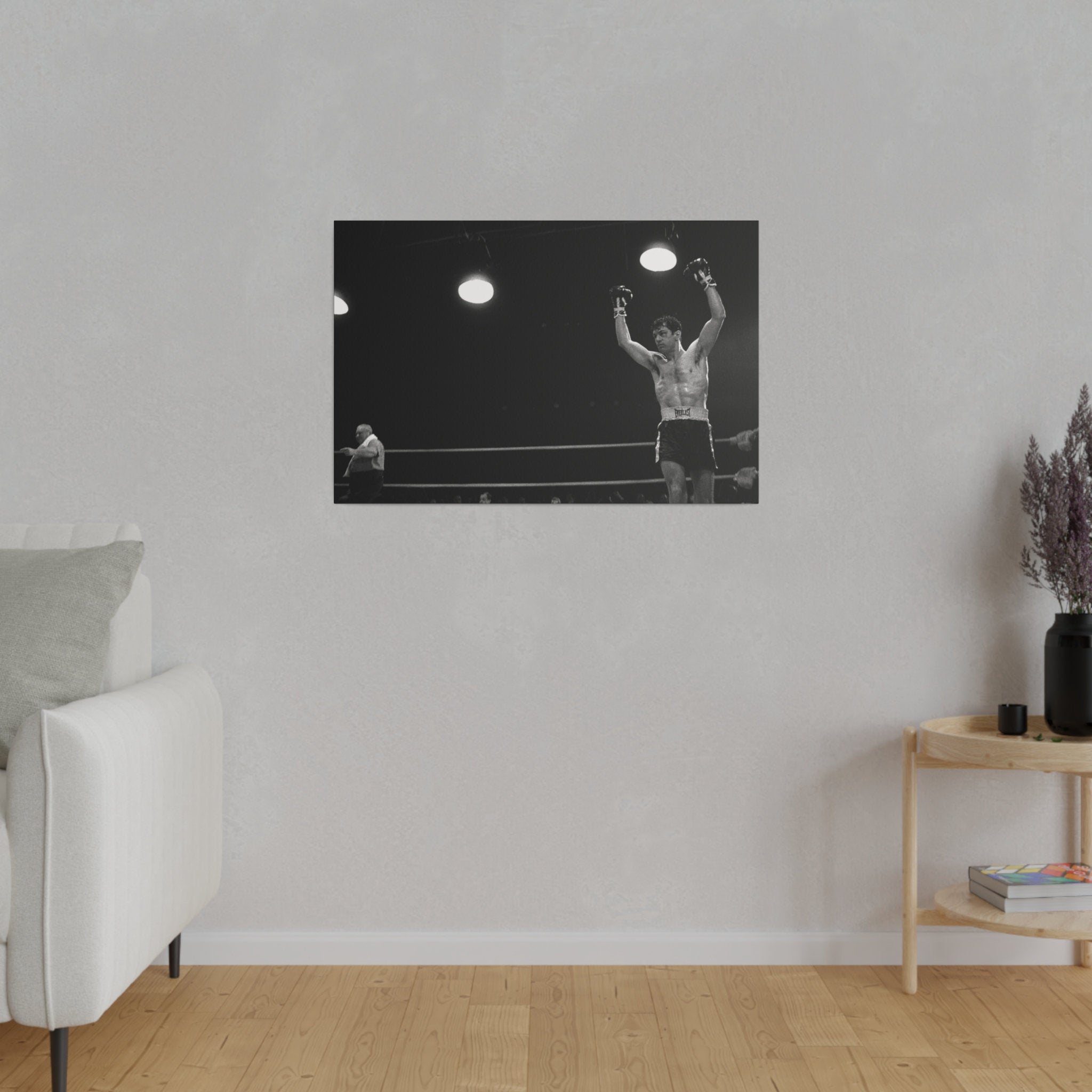 Raging Bull B/W Scene Deniro Custom Canvas Wall Print