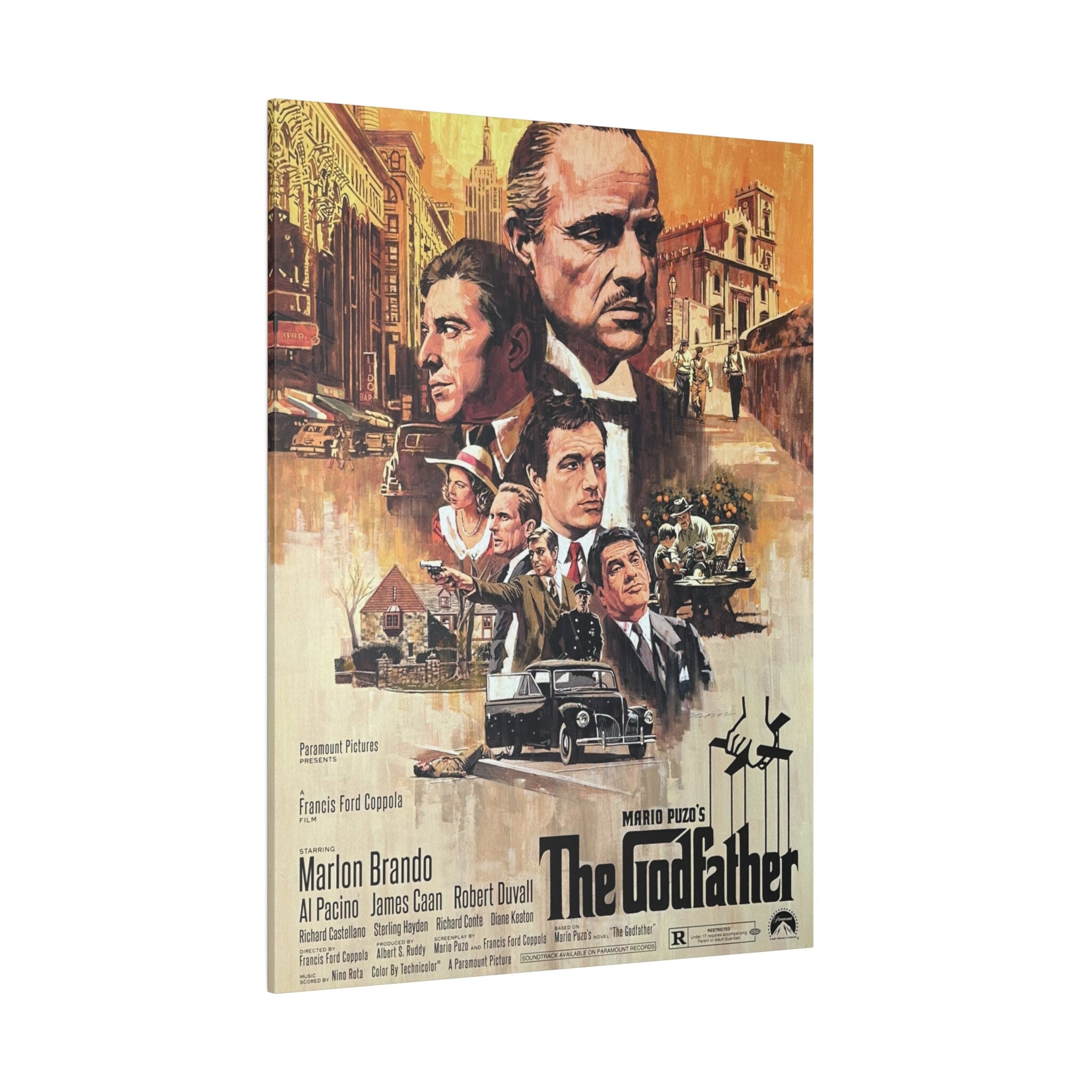 The Godfather Animated Movie Poster Custom Canvas Wall Print