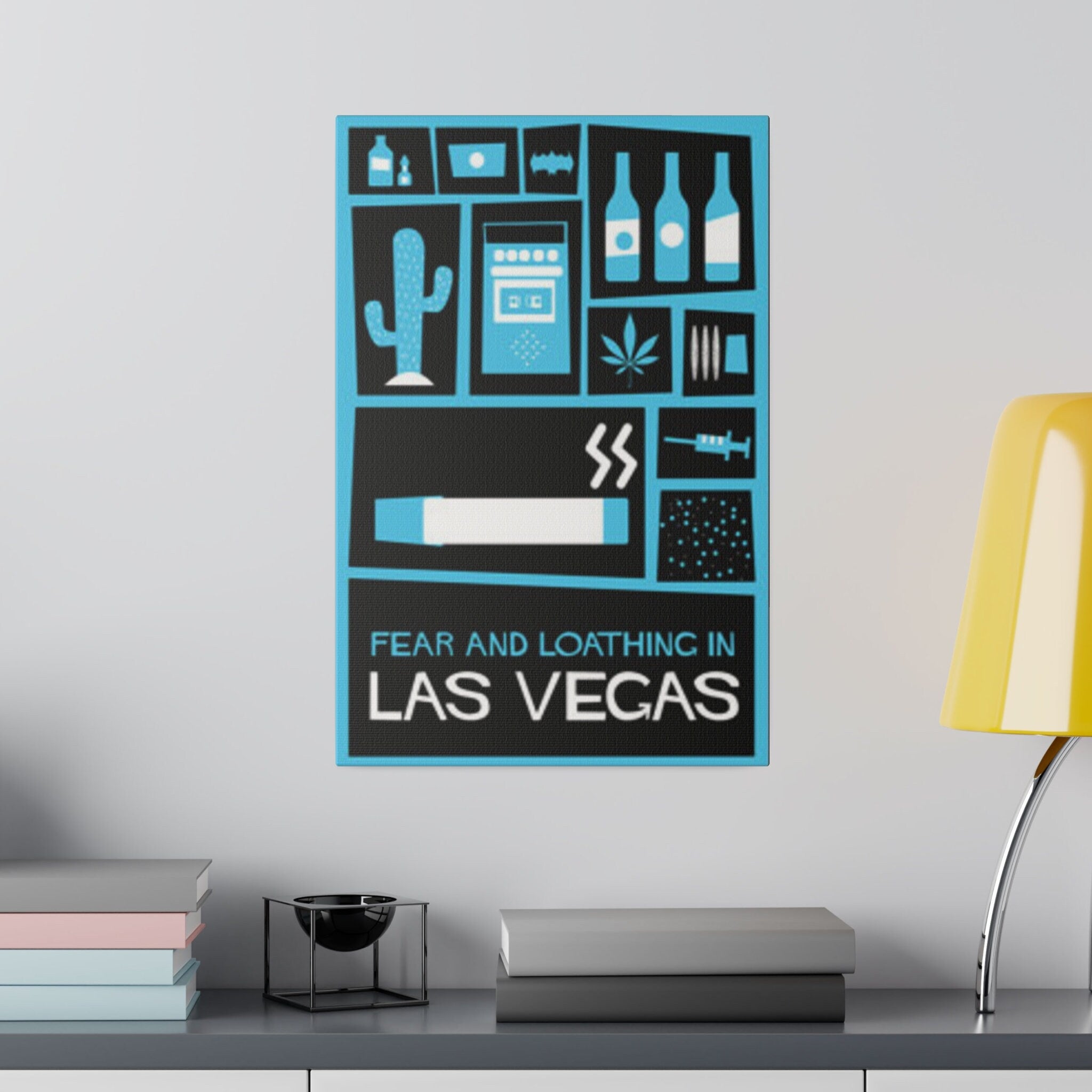 Fear and Loathing In Las Vegas Abstract Poster Custom Canvas Wall Print