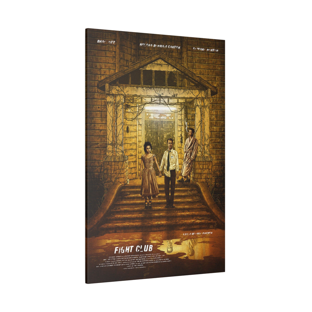 Fight Club Animated Movie Poster Custom Canvas Wall Print
